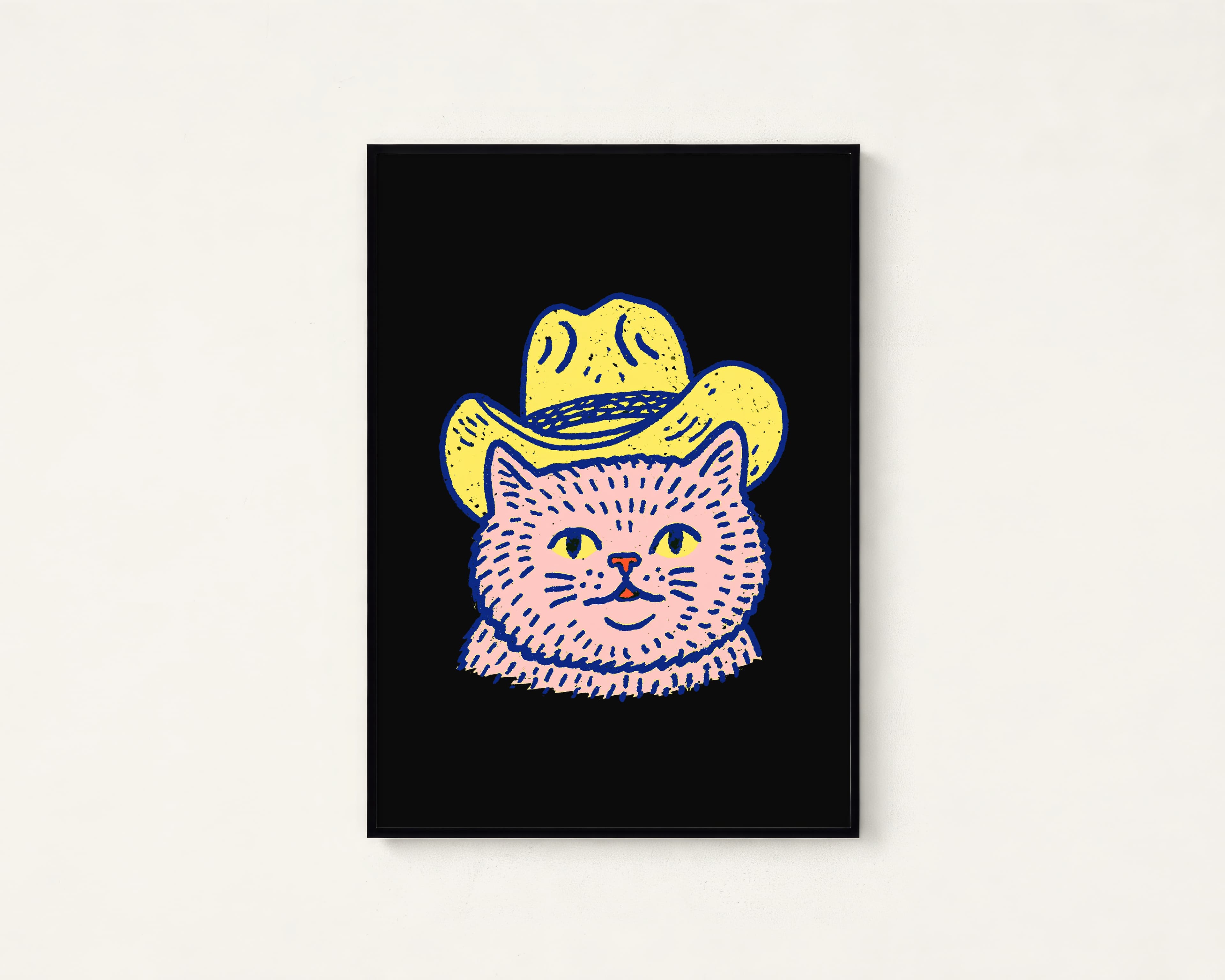 Cowboy Cat Pop Art Print