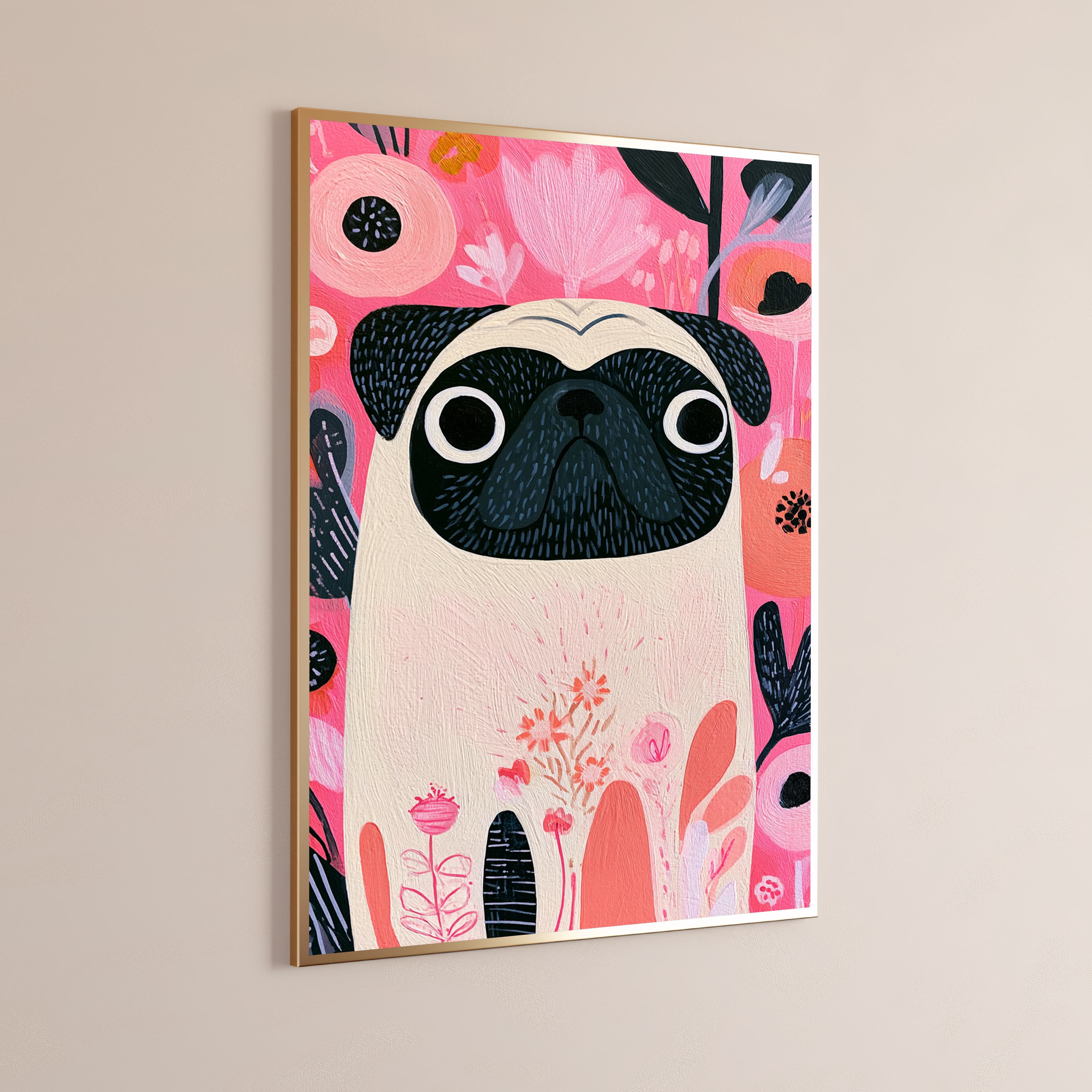 Cute Pug Pop Art Print