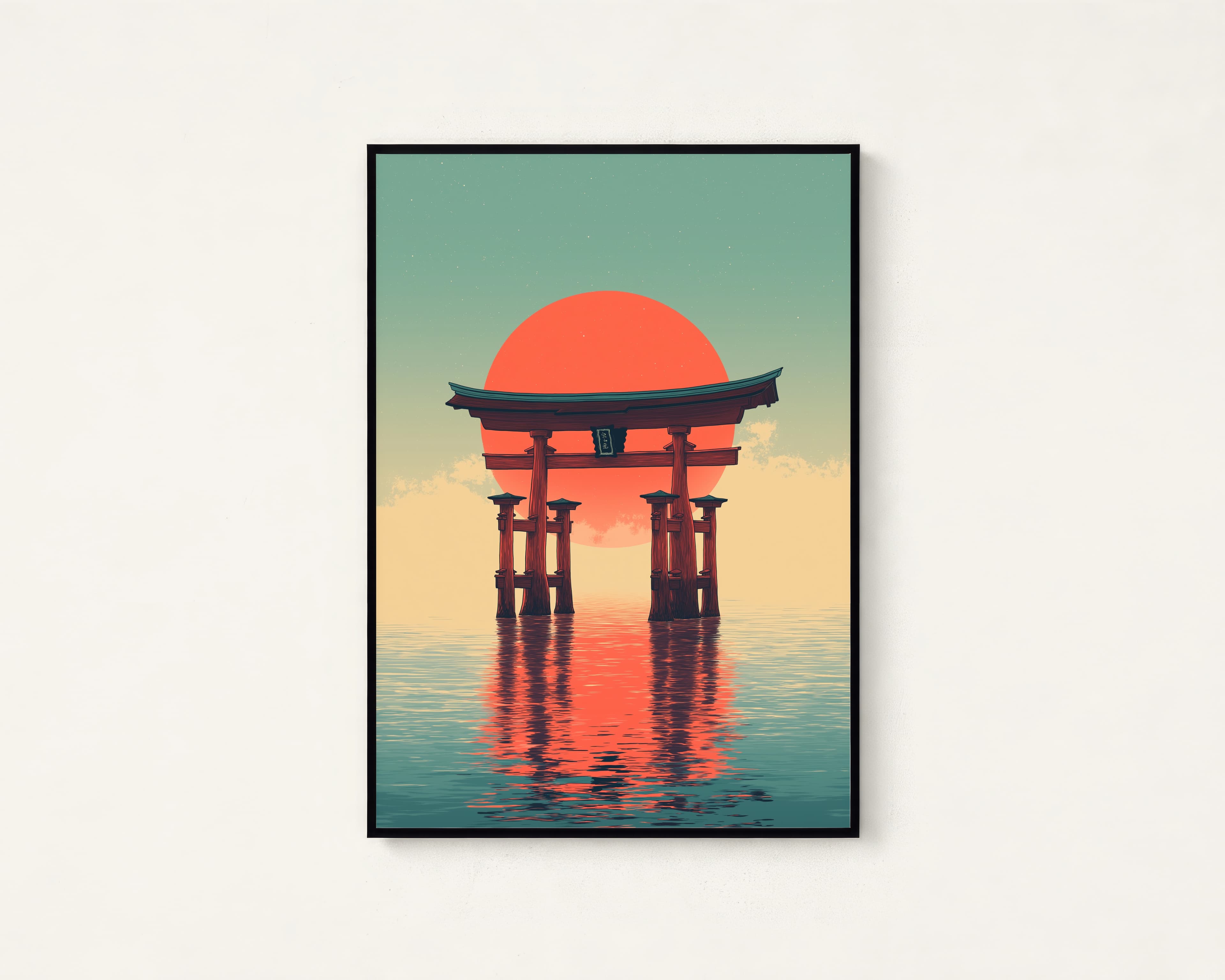 Torii Gate Japanese Art Print — view 1