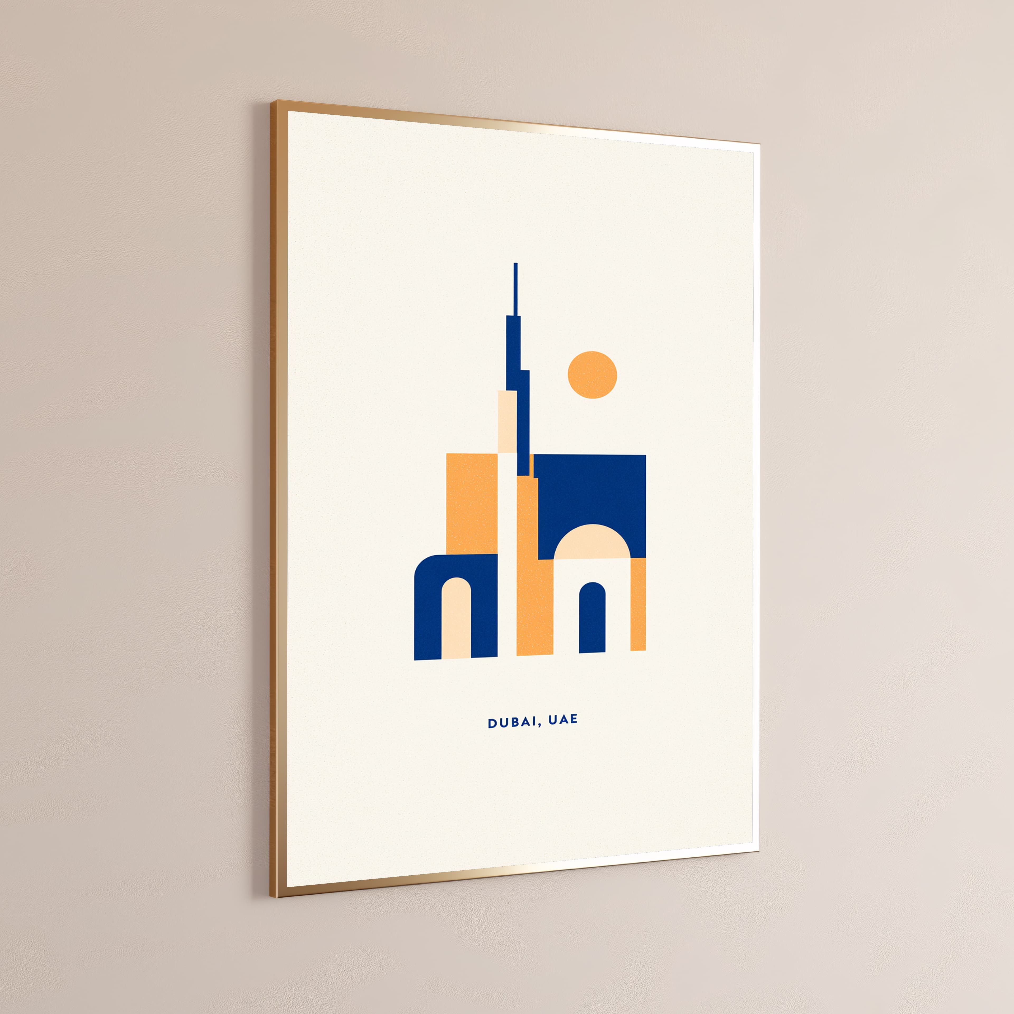 Dubai Skyline Minimalist Art Print
