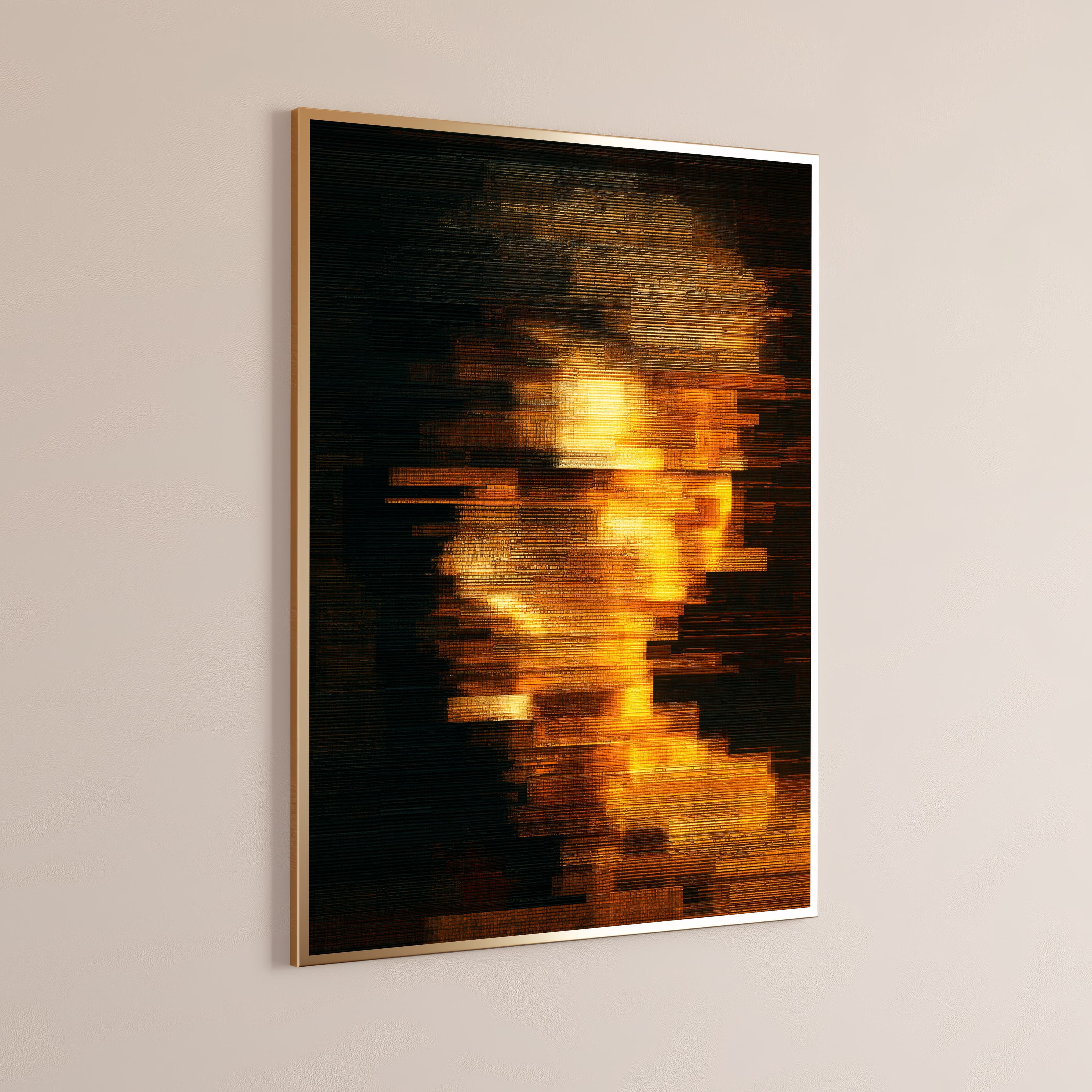 Golden Light Abstract Print