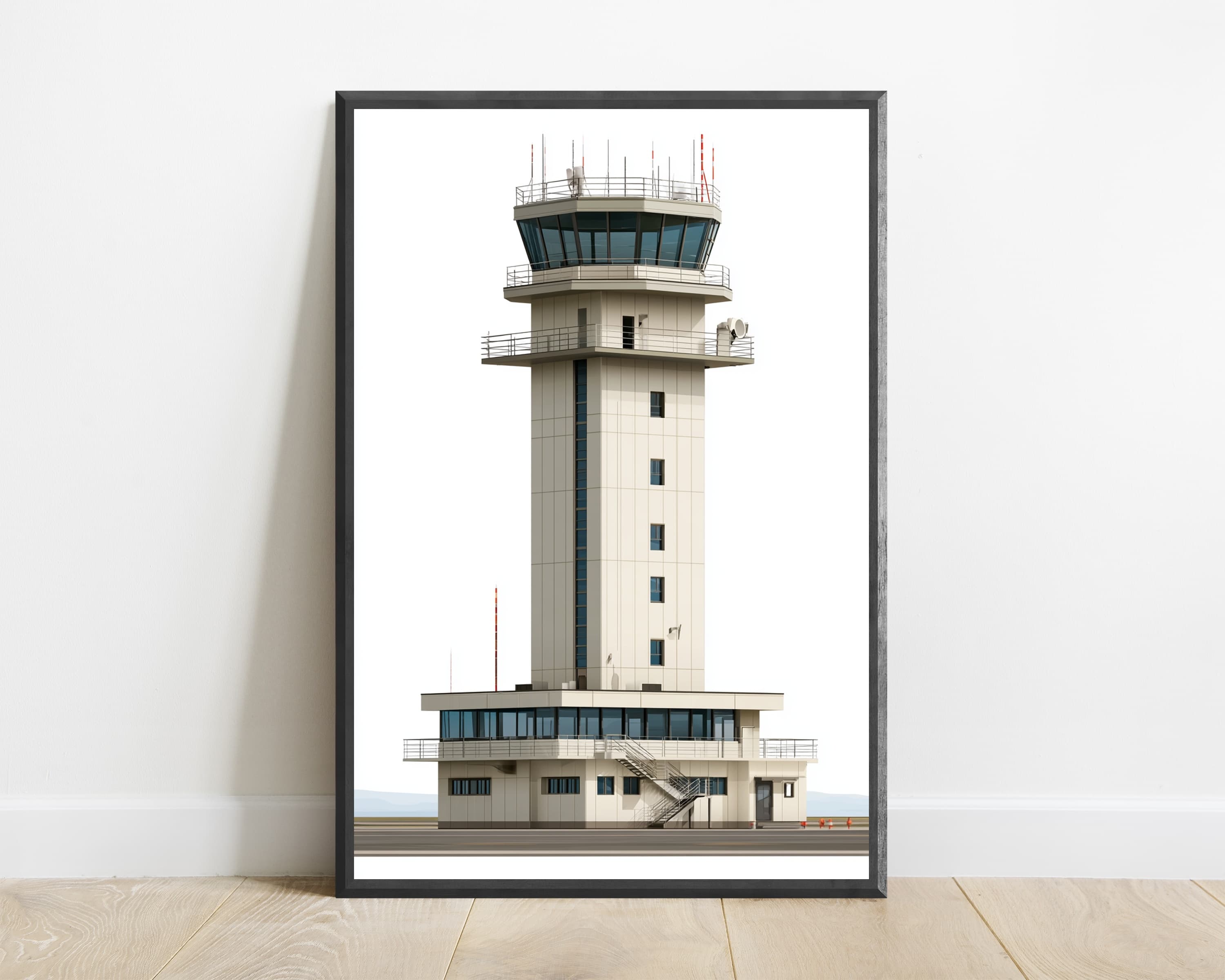 Modern Airport Control Tower Print — view 1