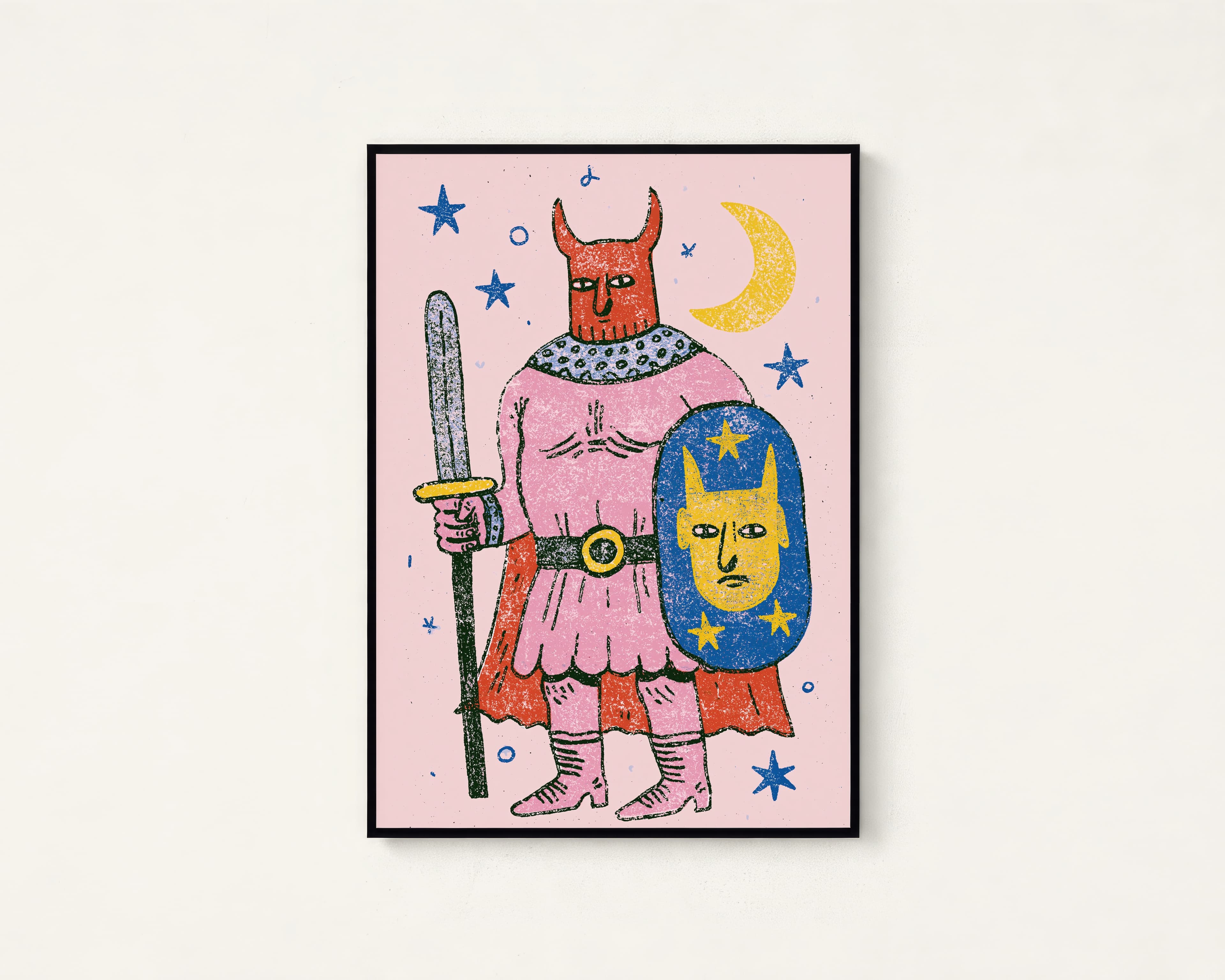 Mystical Demon Warrior Pop Art Print