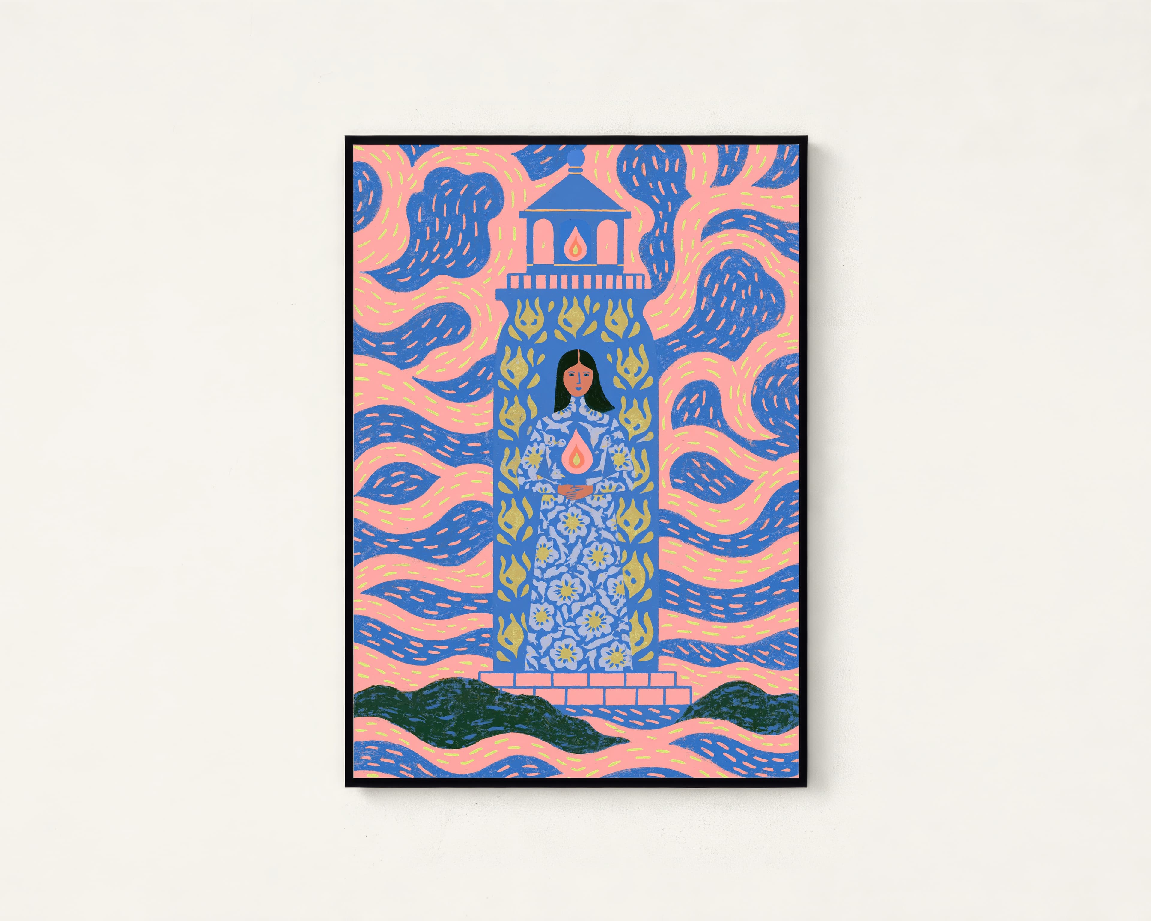 Mystical Tower Woman Pop Art Print — view 1