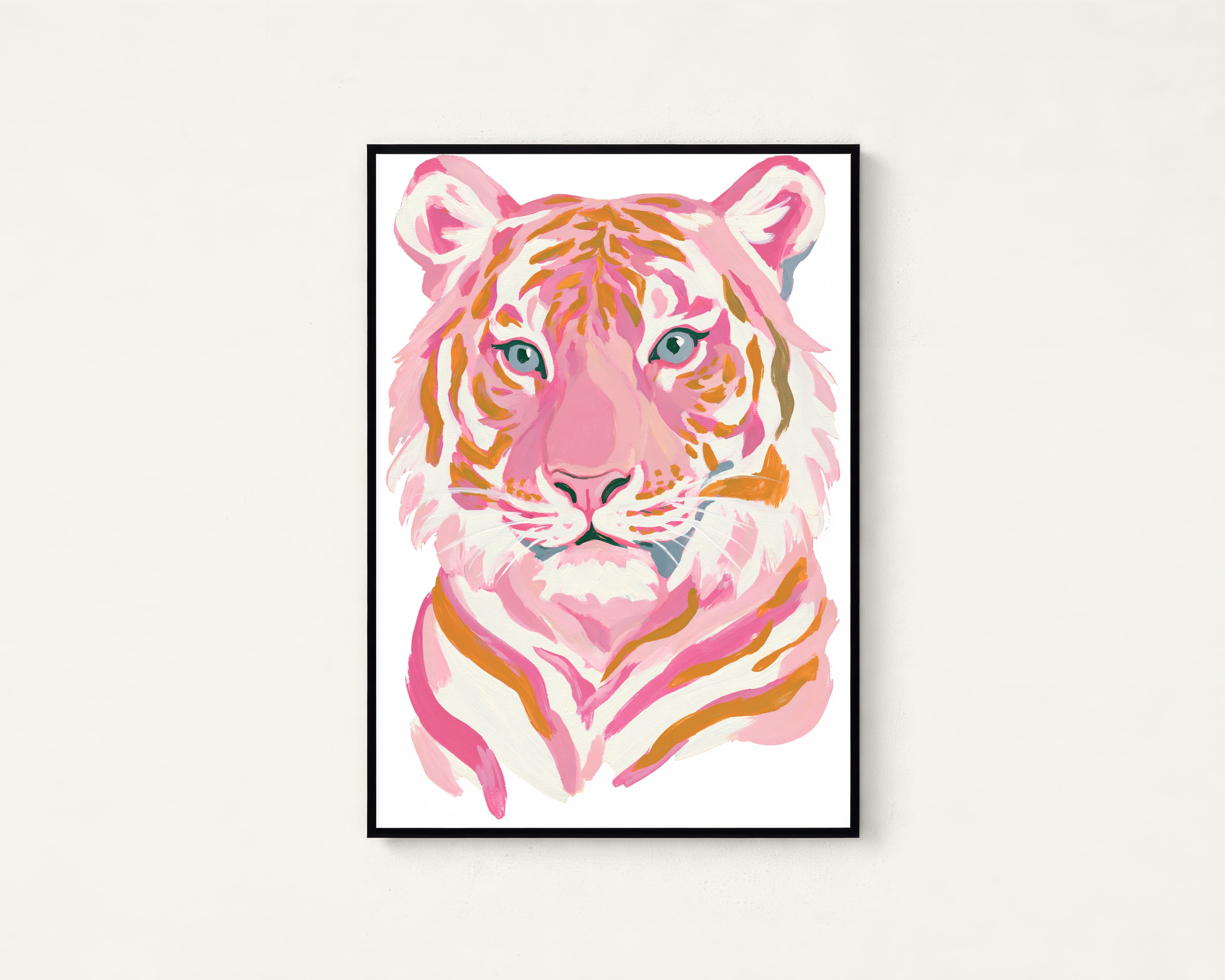 Pink Tiger Pop Art Print