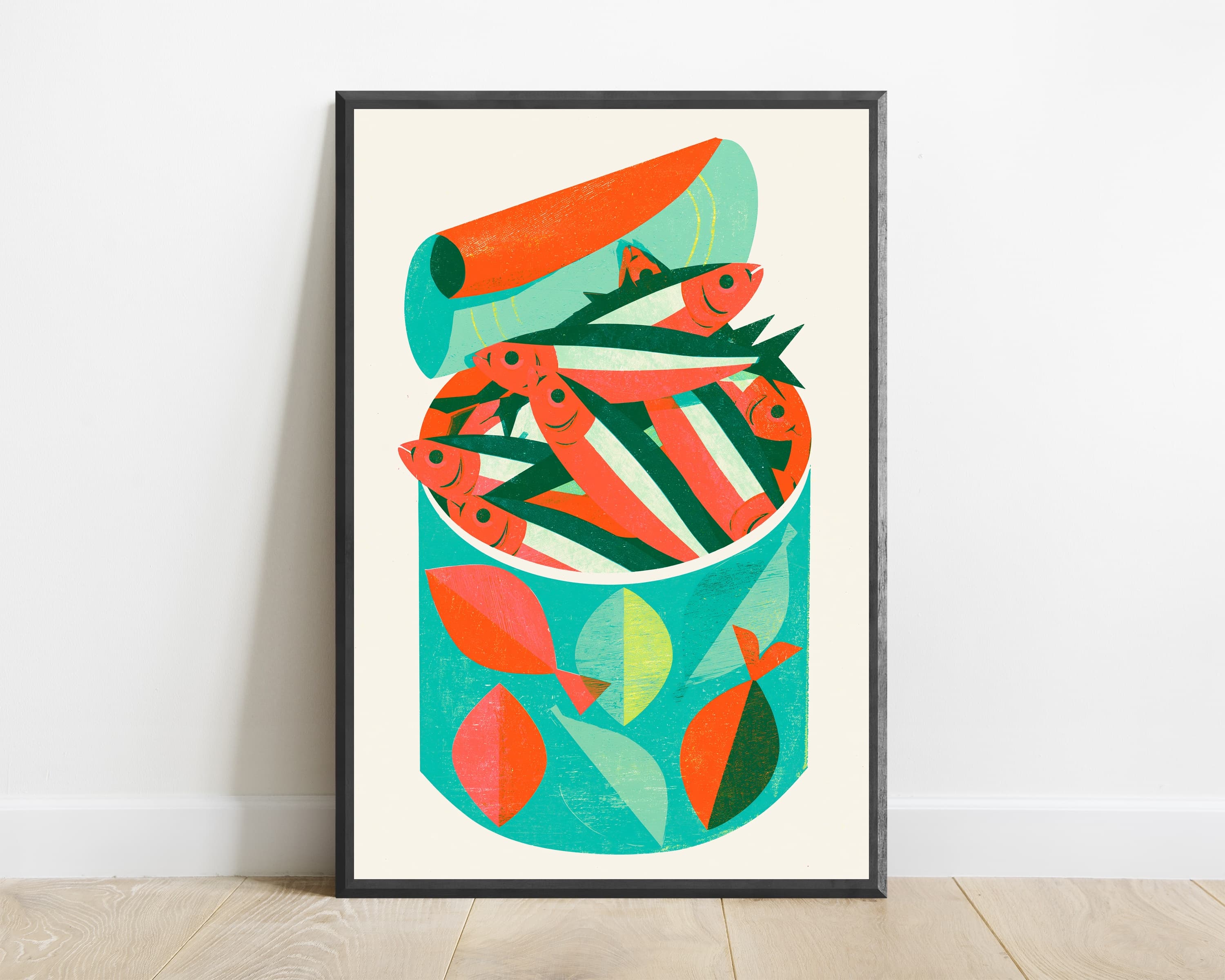 Retro Tin of Fish Pop Art Print