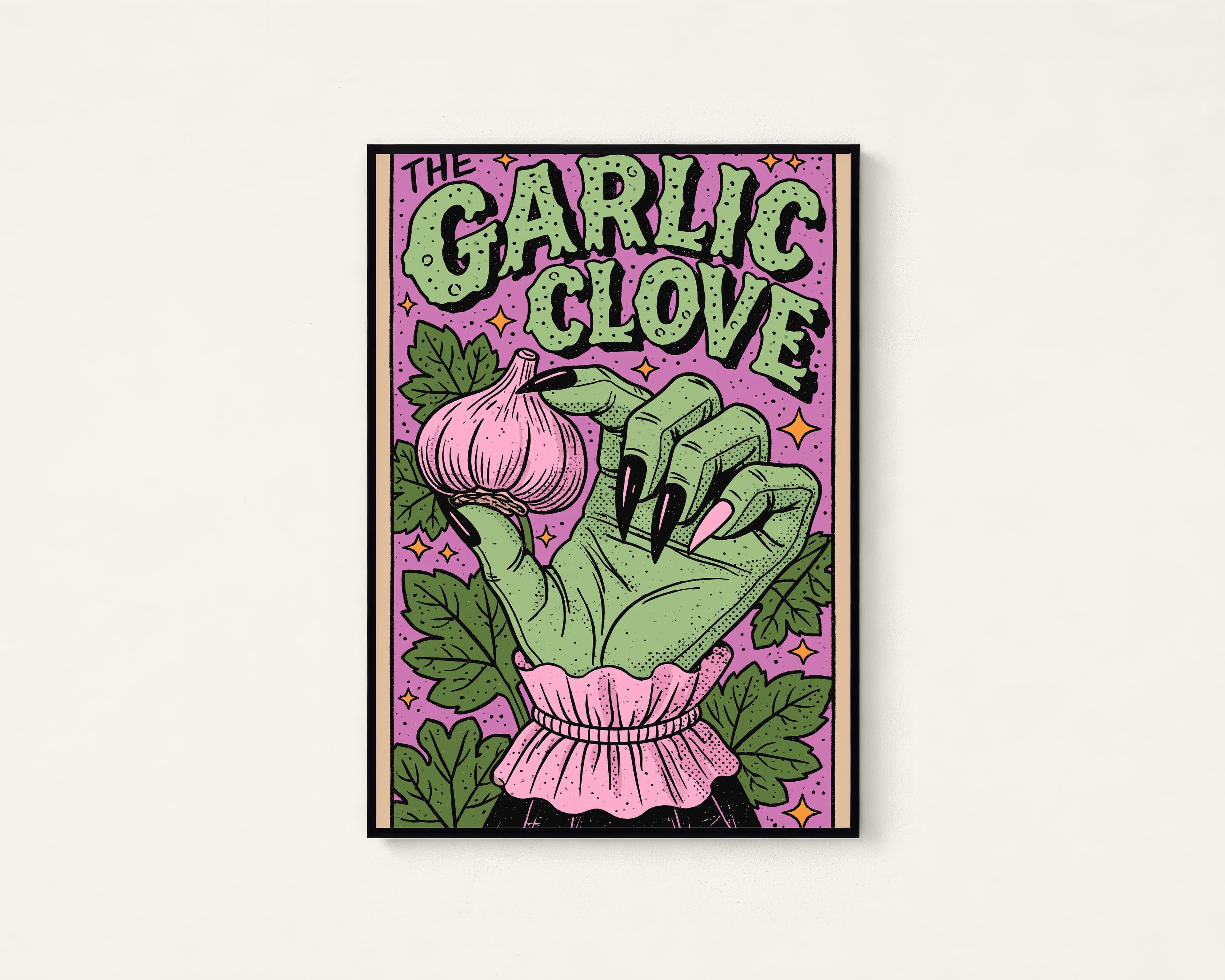 Pop Art Garlic Clove Print