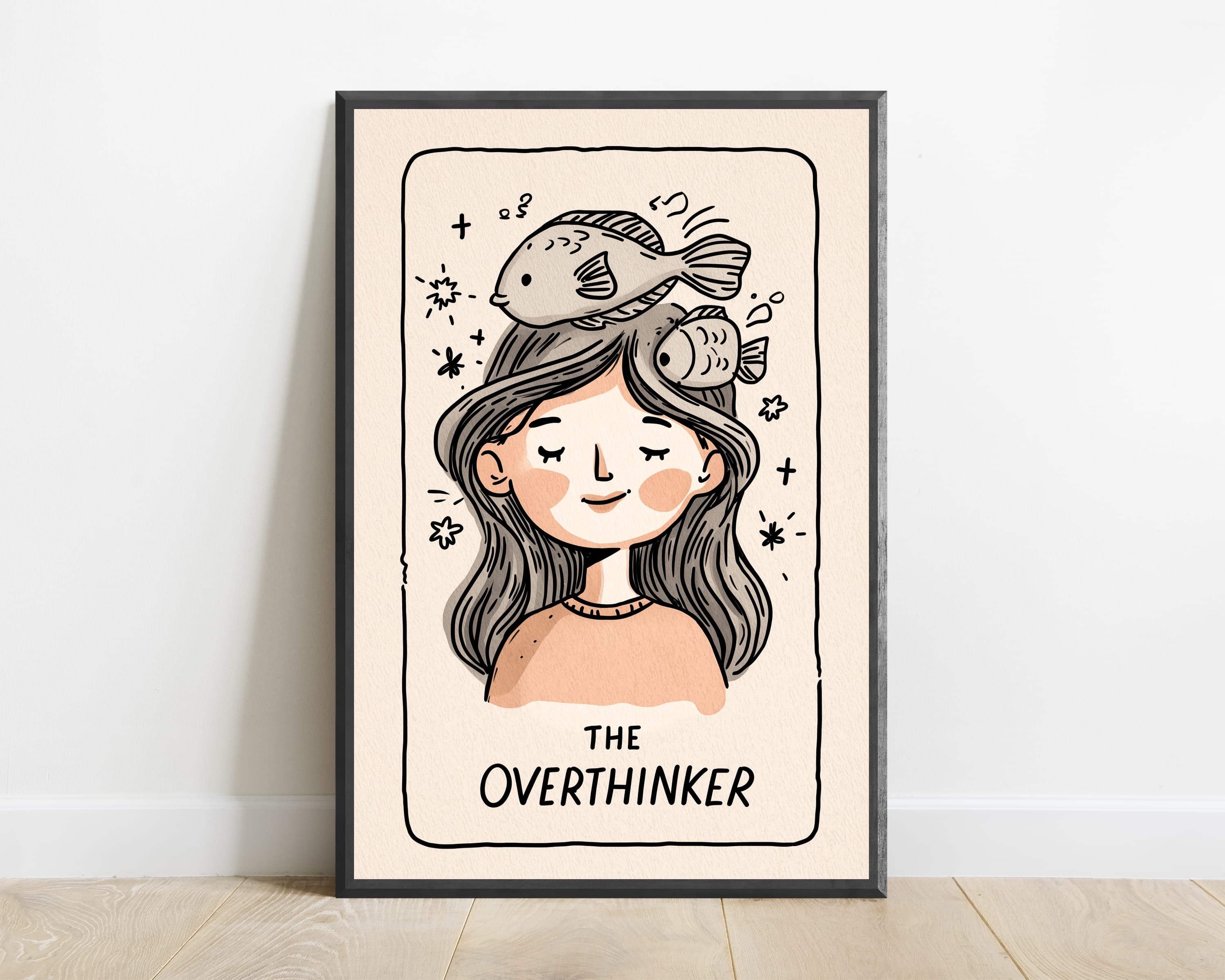 The Overthinker Girl with Fish Crown — view 1