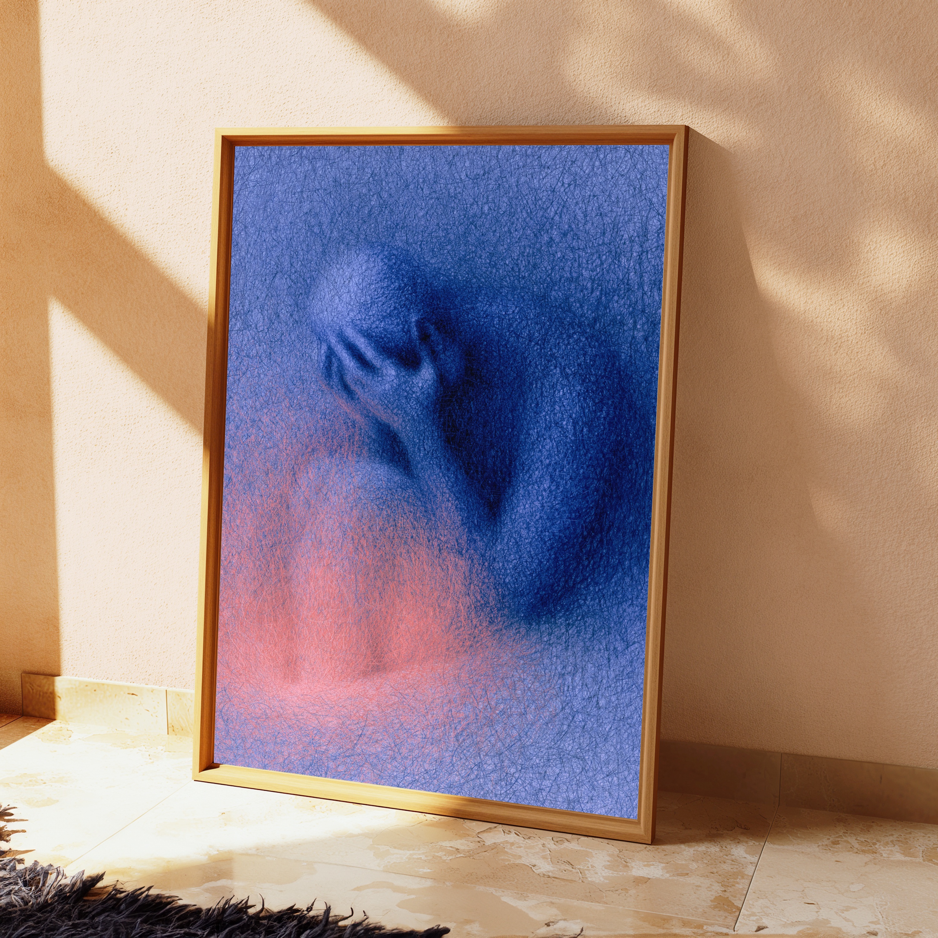 Abstract Watercolor Portrait Print view 2
