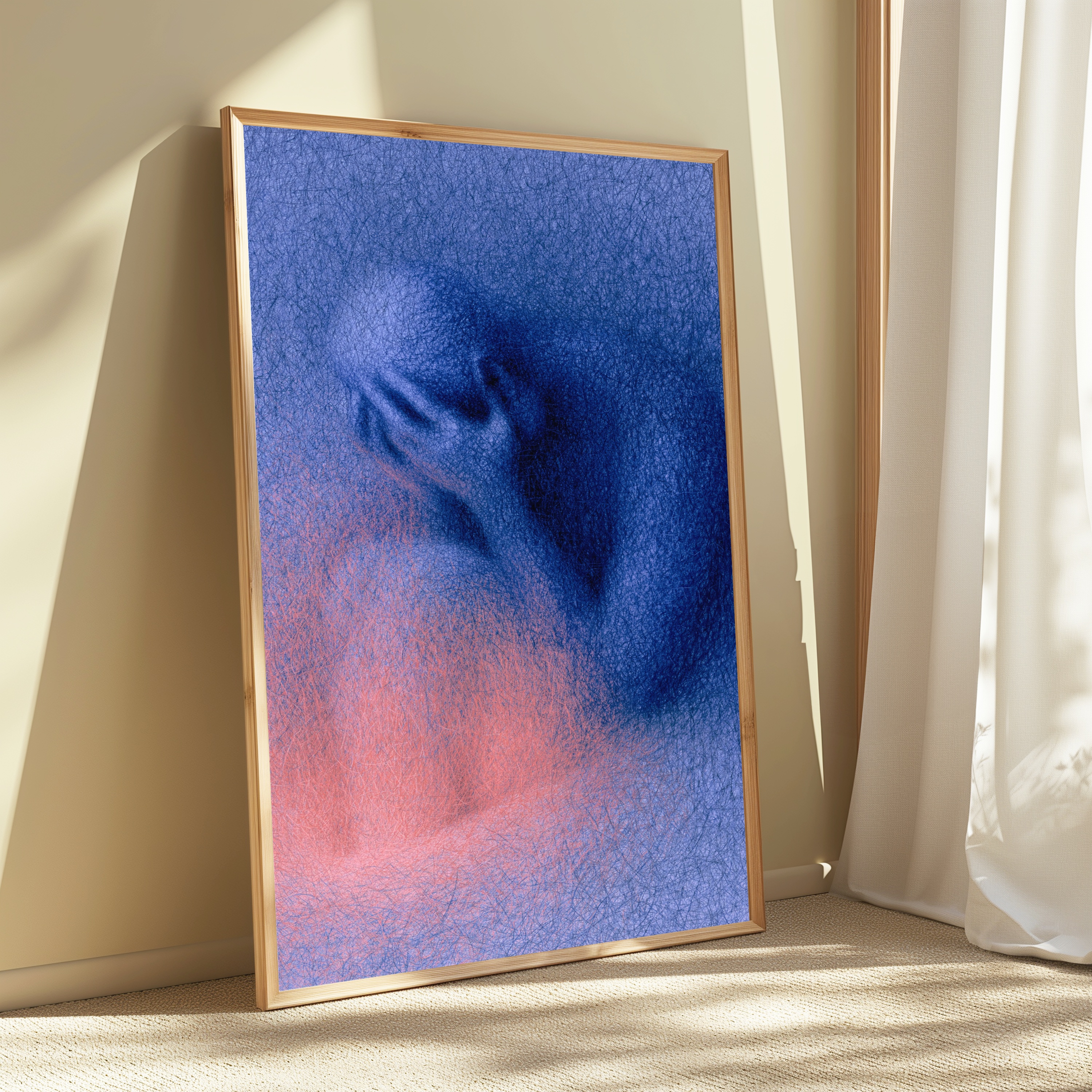 Abstract Watercolor Portrait Print view 3
