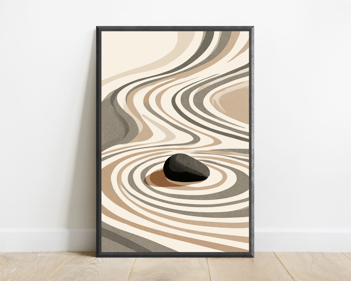 Abstract Wavy Swirl Art Print — view 1