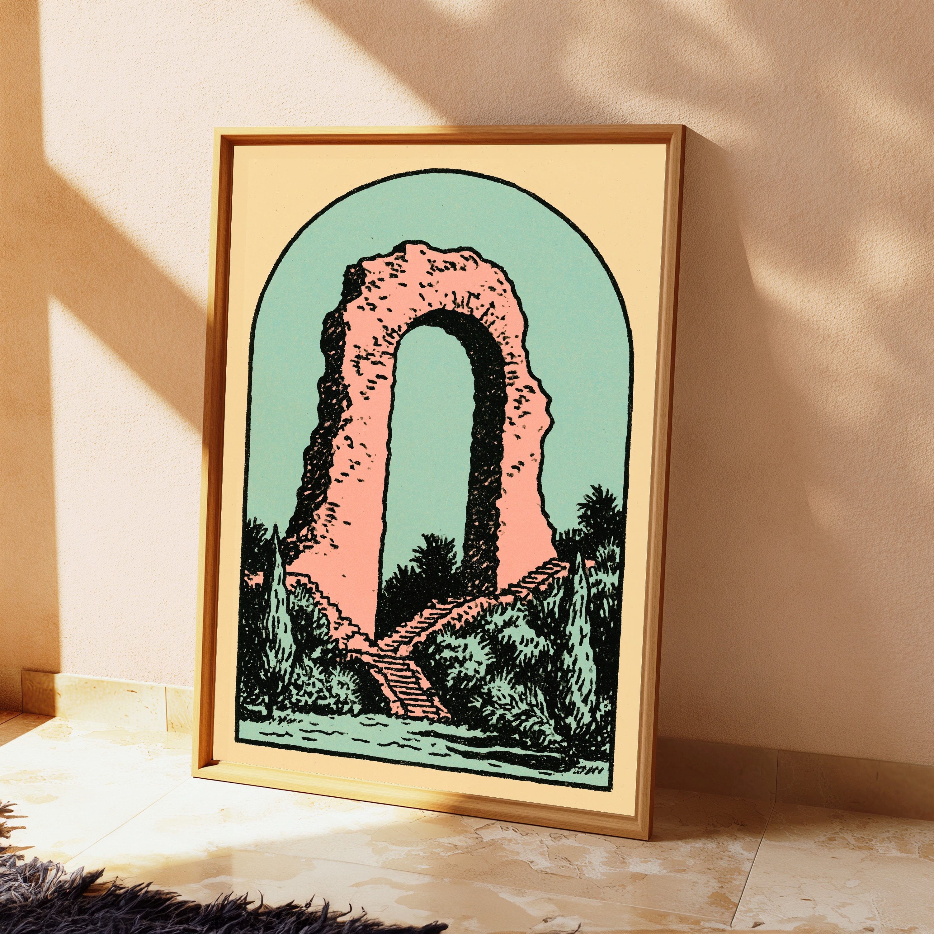 Ancient Stone Archway Ruins Print view 2