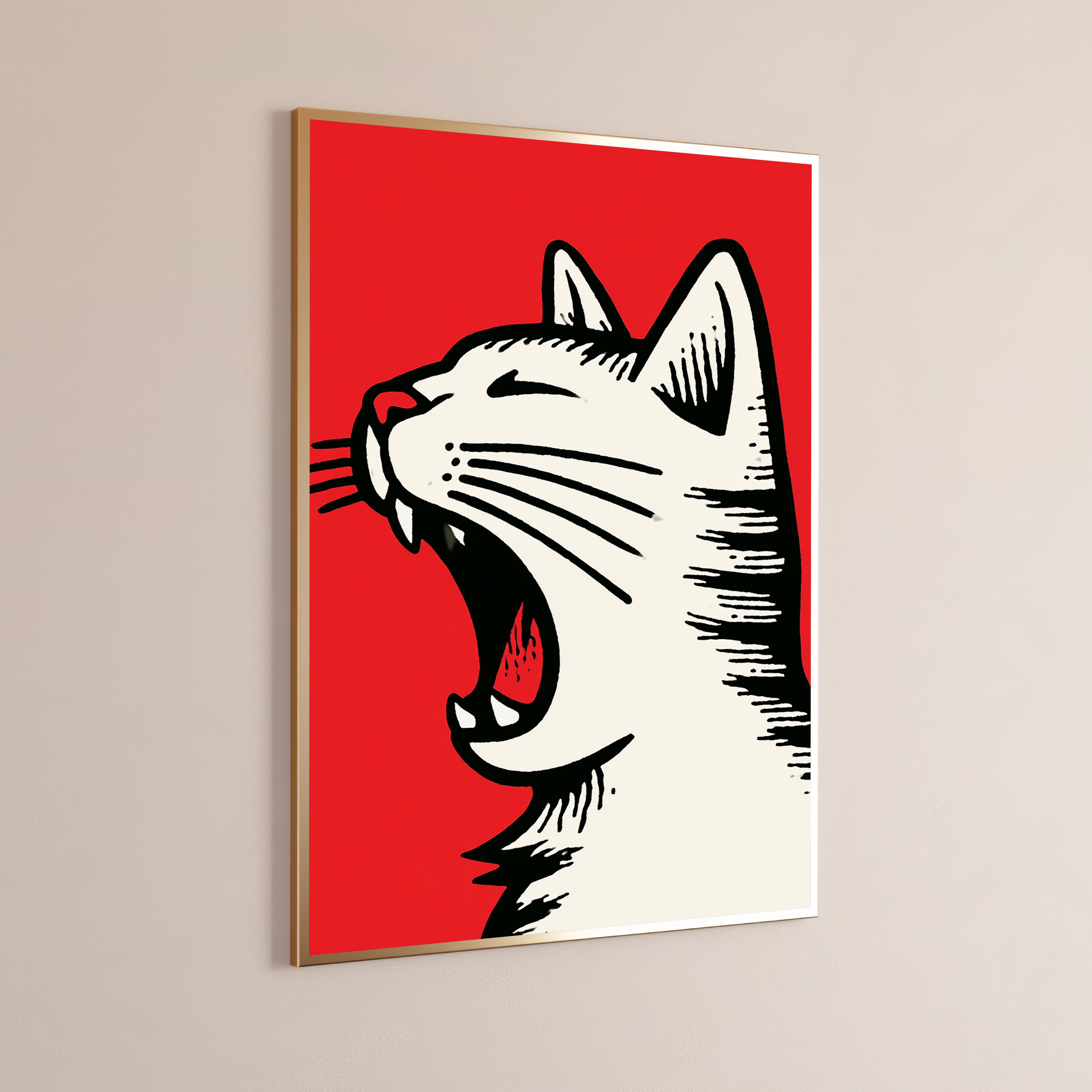 Angry Cat Pop Art Print