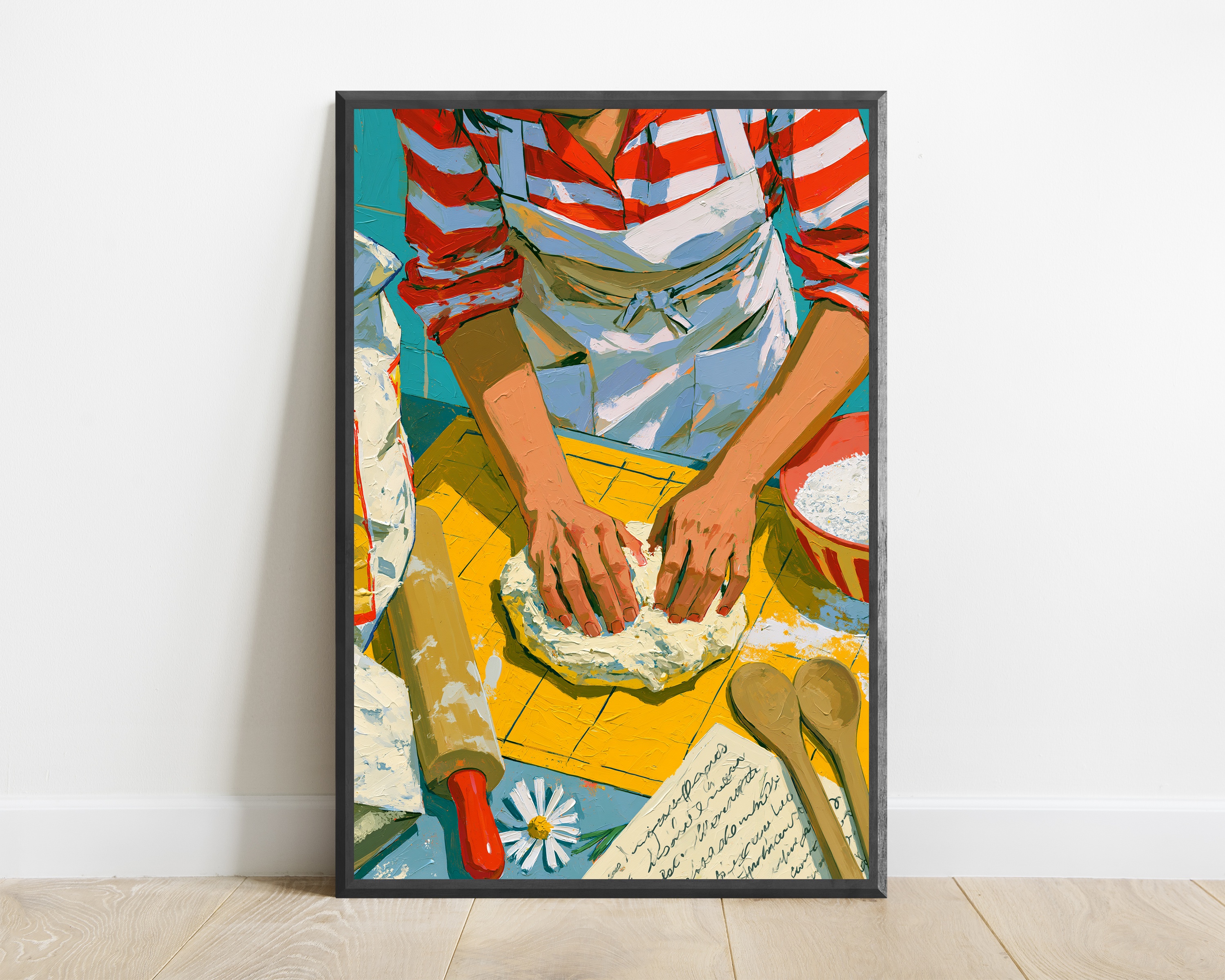 Baking Hands Pop Art Print — view 1