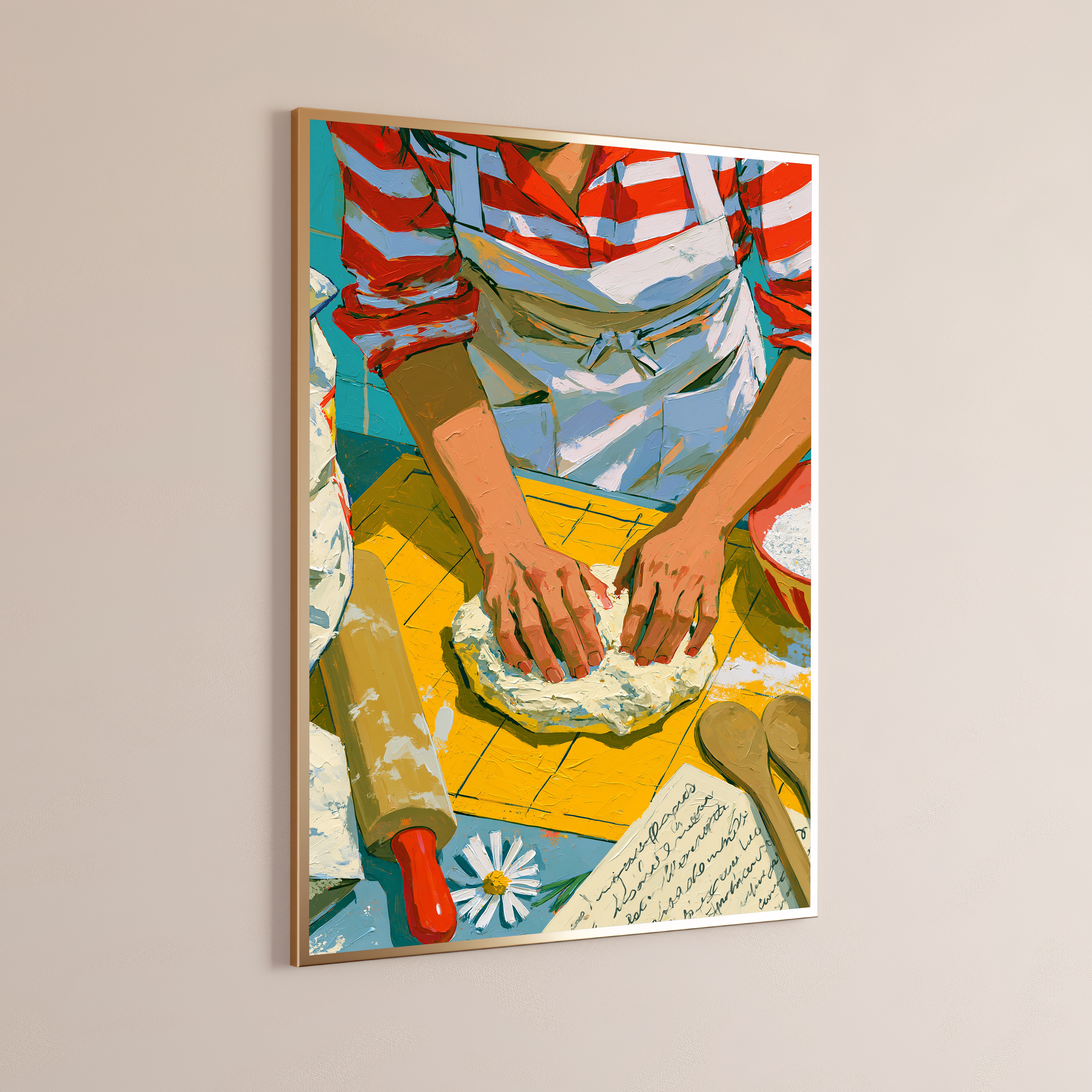 Baking Hands Pop Art Print