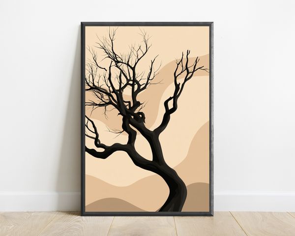 Bare Tree Minimalist Wall Art