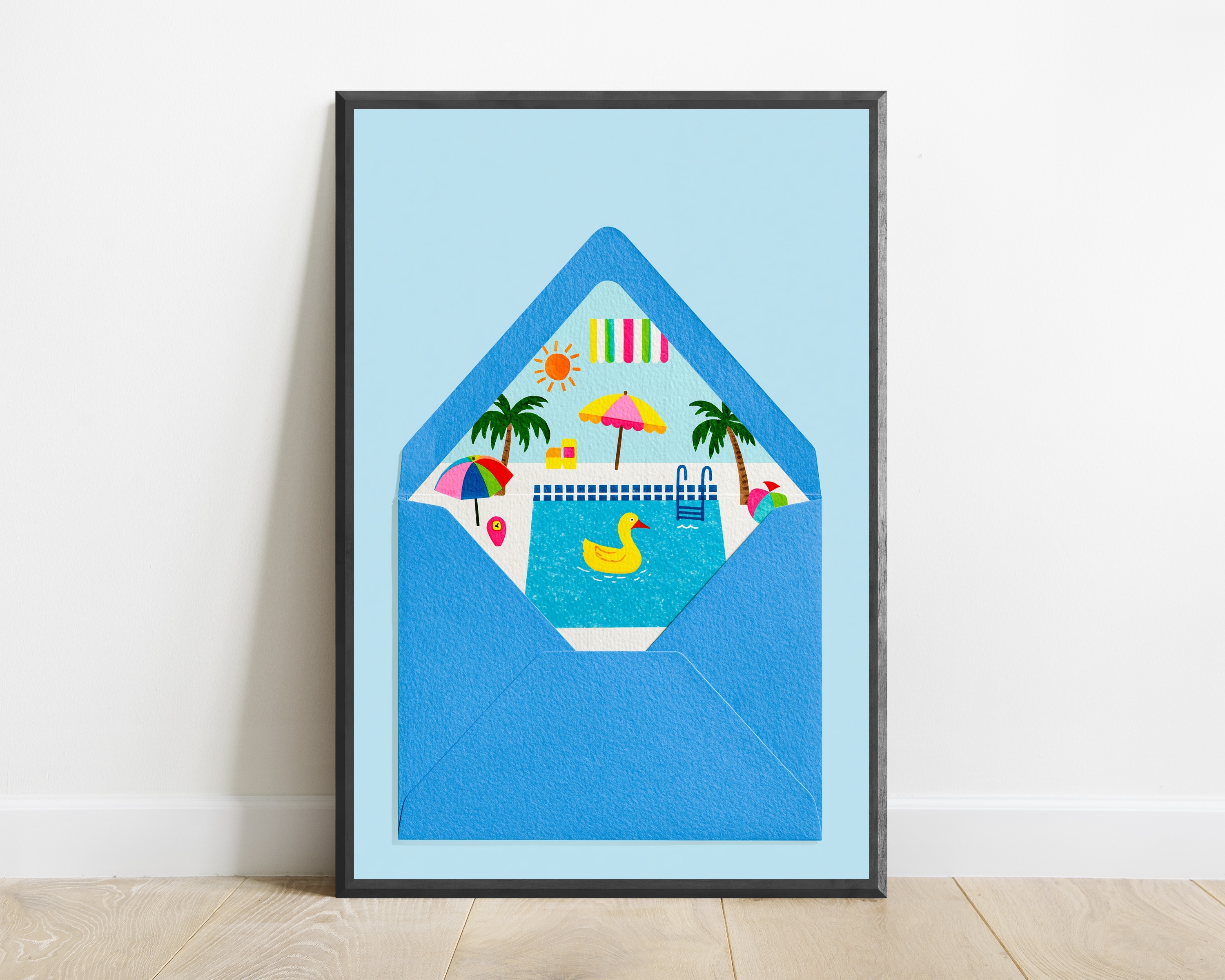 Beach Holiday Poolside Pop Art — view 1