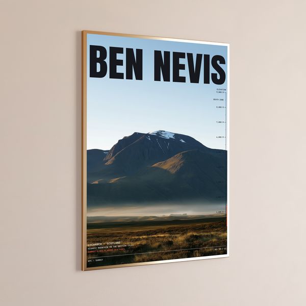 Ben Nevis Mountain Elevation Print