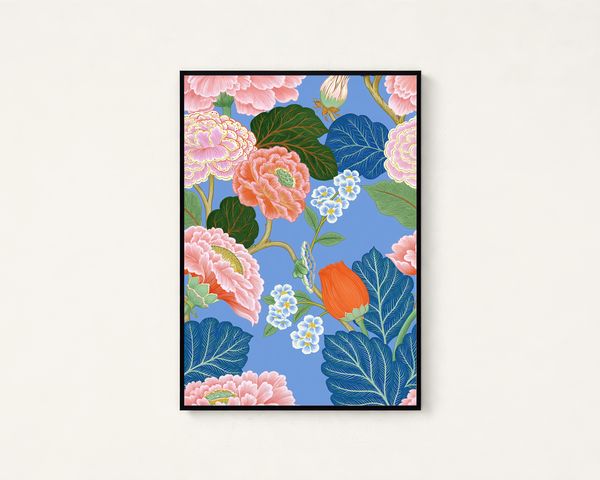 Botanical Peony Tulip Print