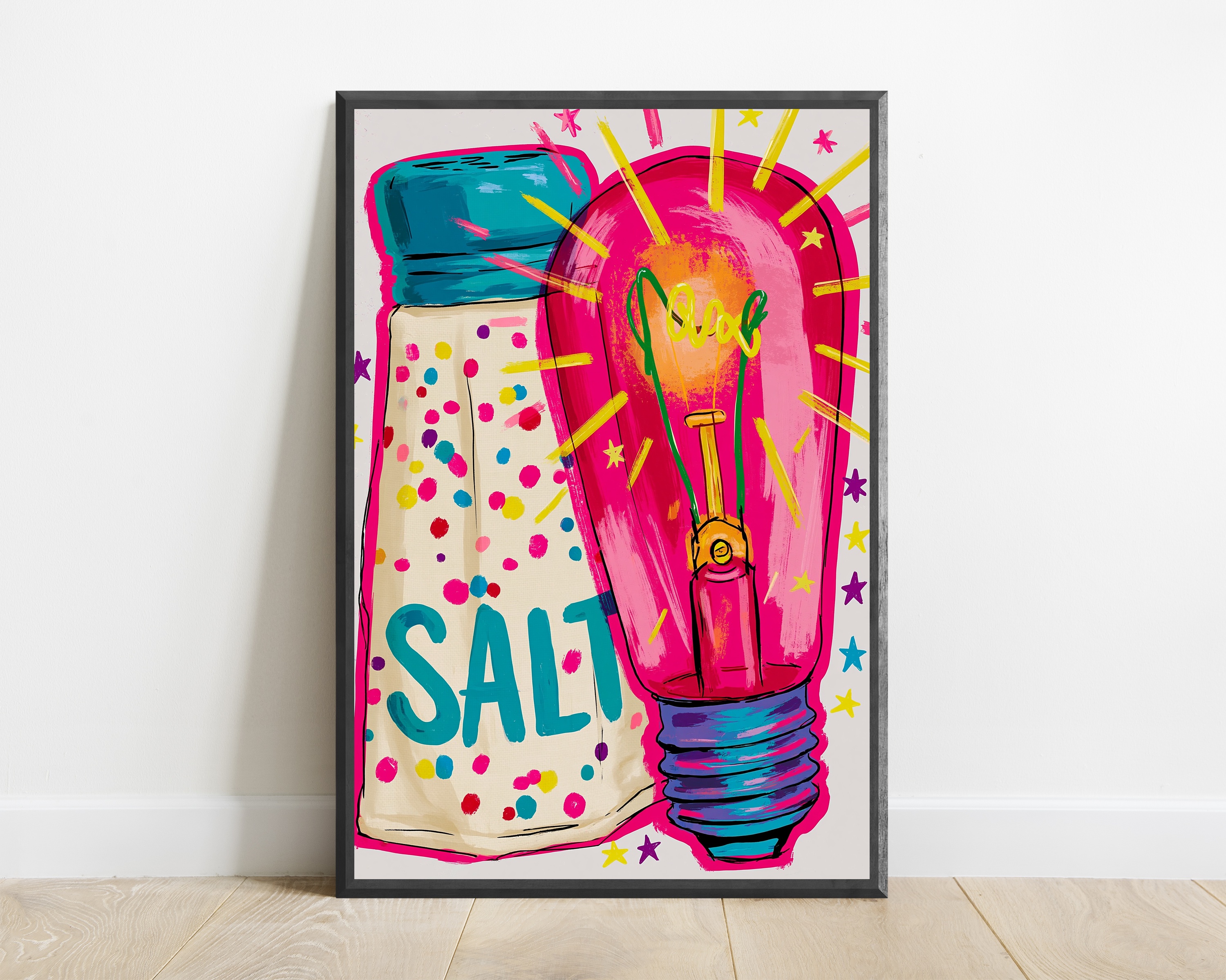 Bright Lightbulb Pop Art Print