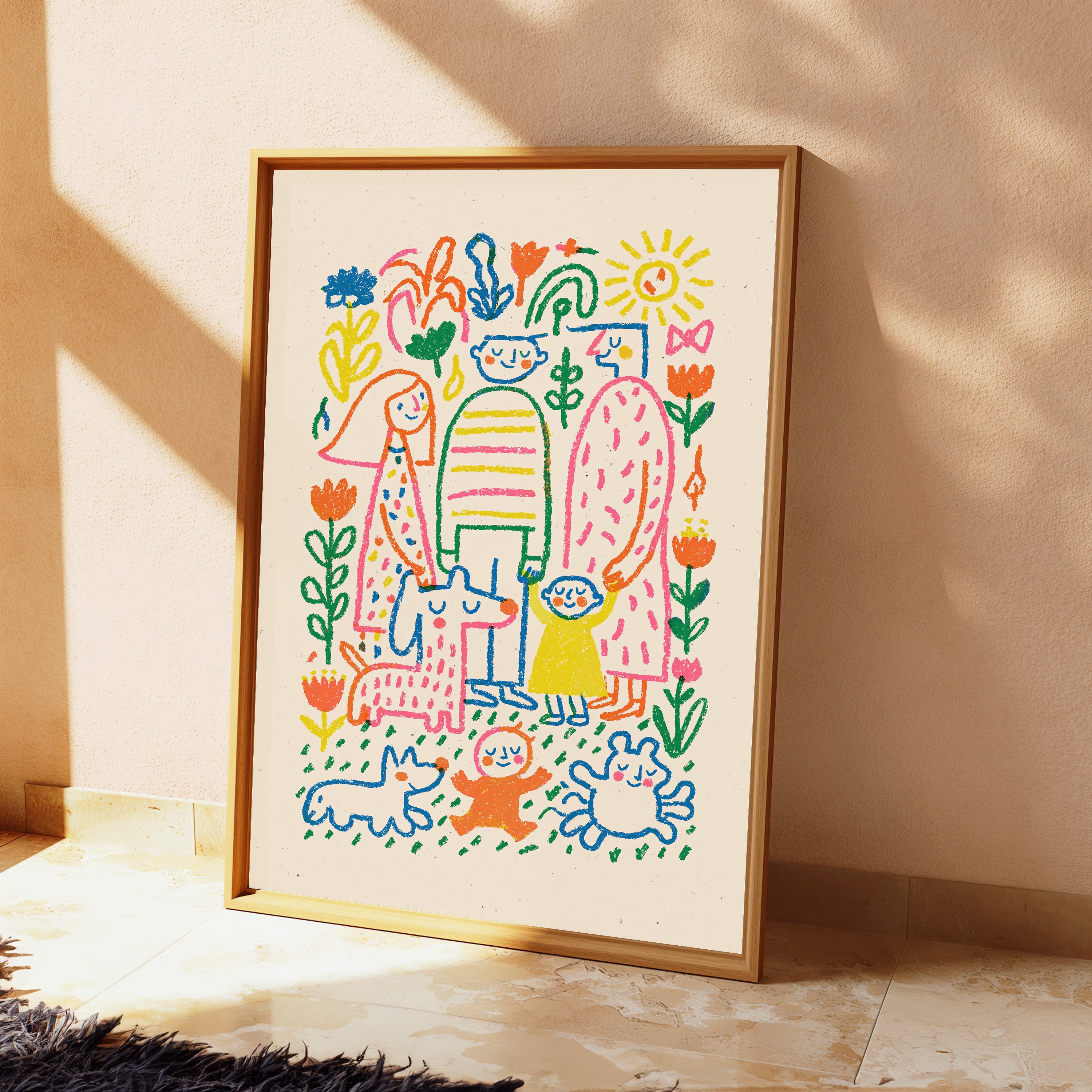 Cheerful Family Home Minimalist Print view 2