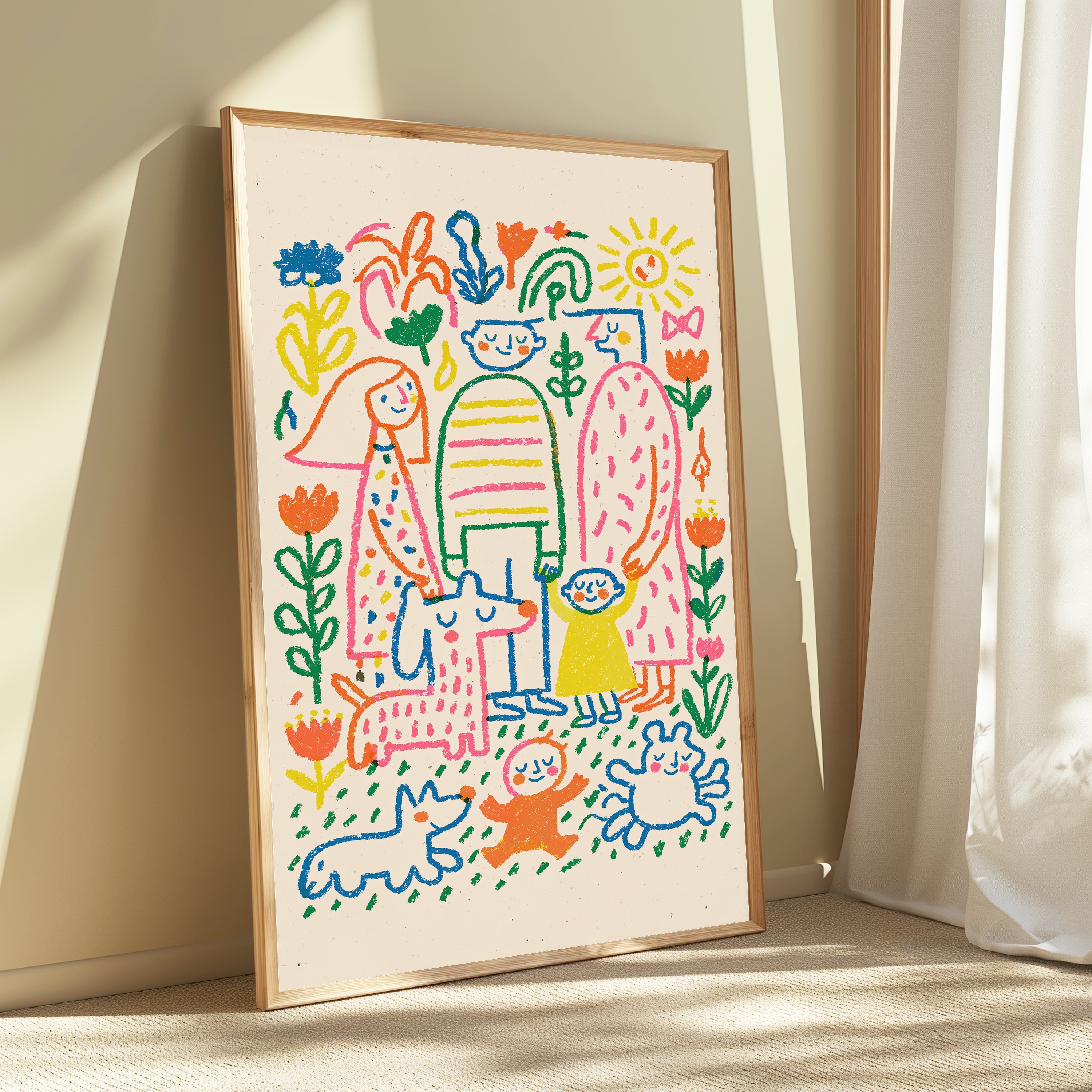 Cheerful Family Home Minimalist Print view 3