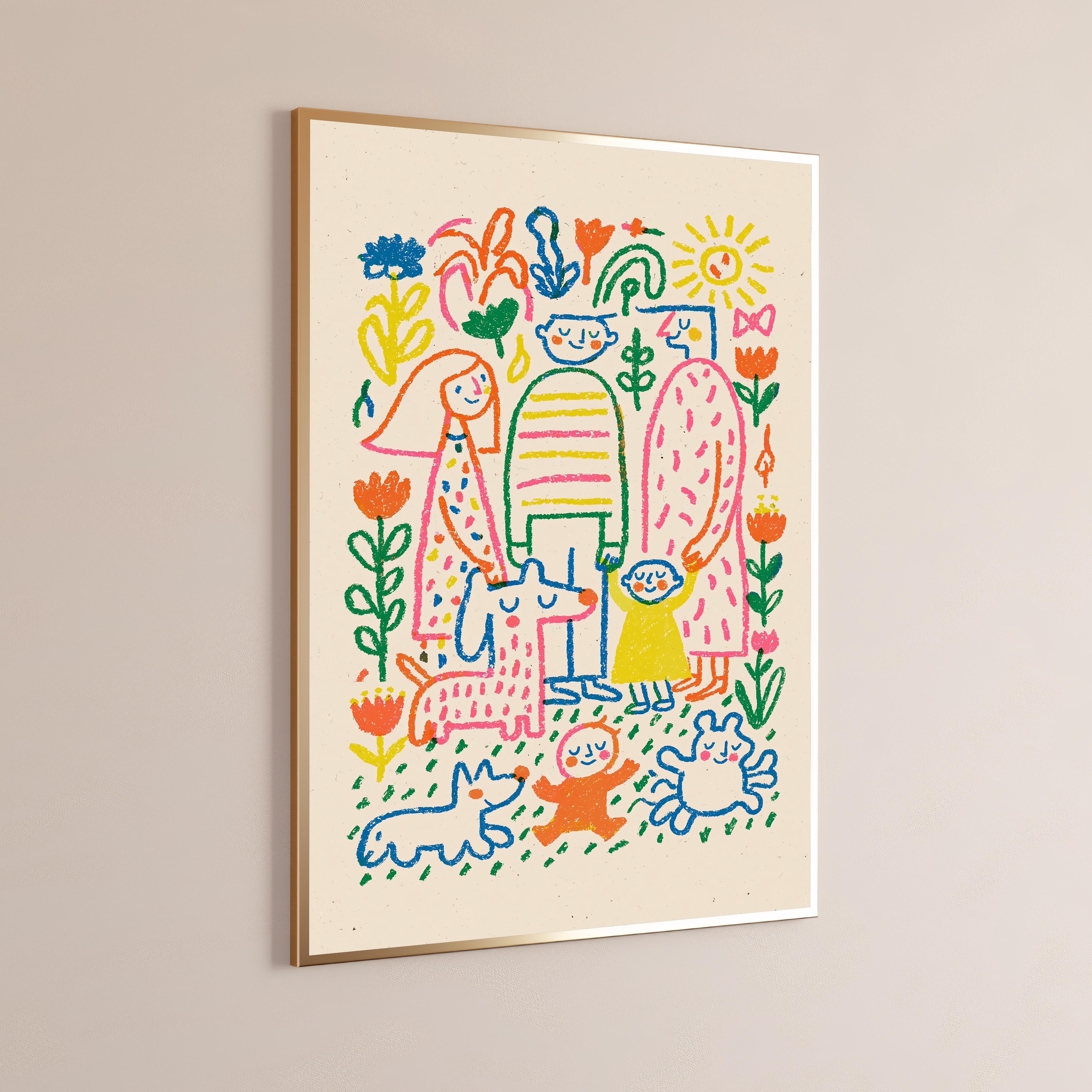 Cheerful Family Home Minimalist Print
