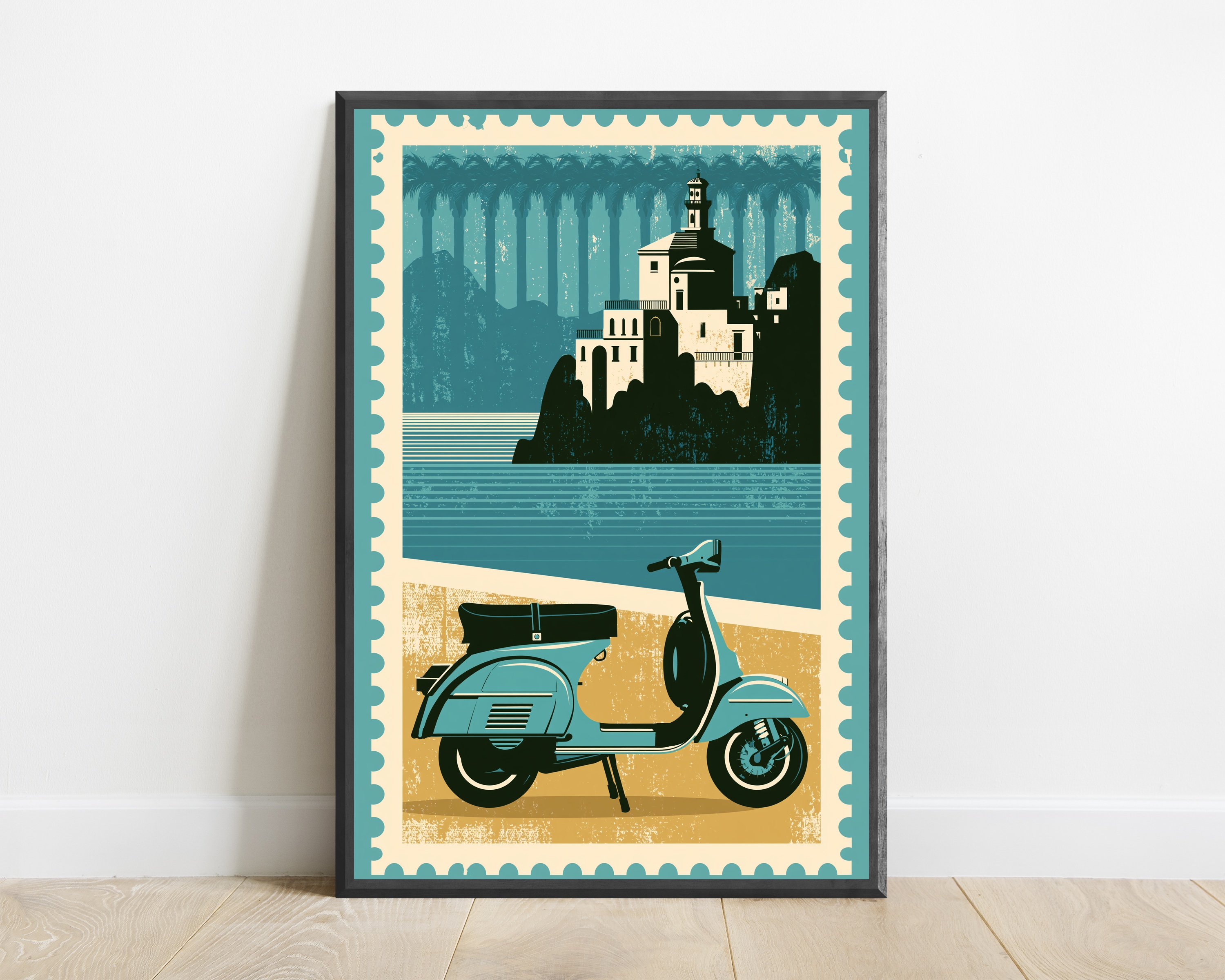 Coastal Castle Scooter Print