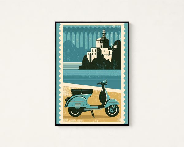 Coastal Castle Scooter Print