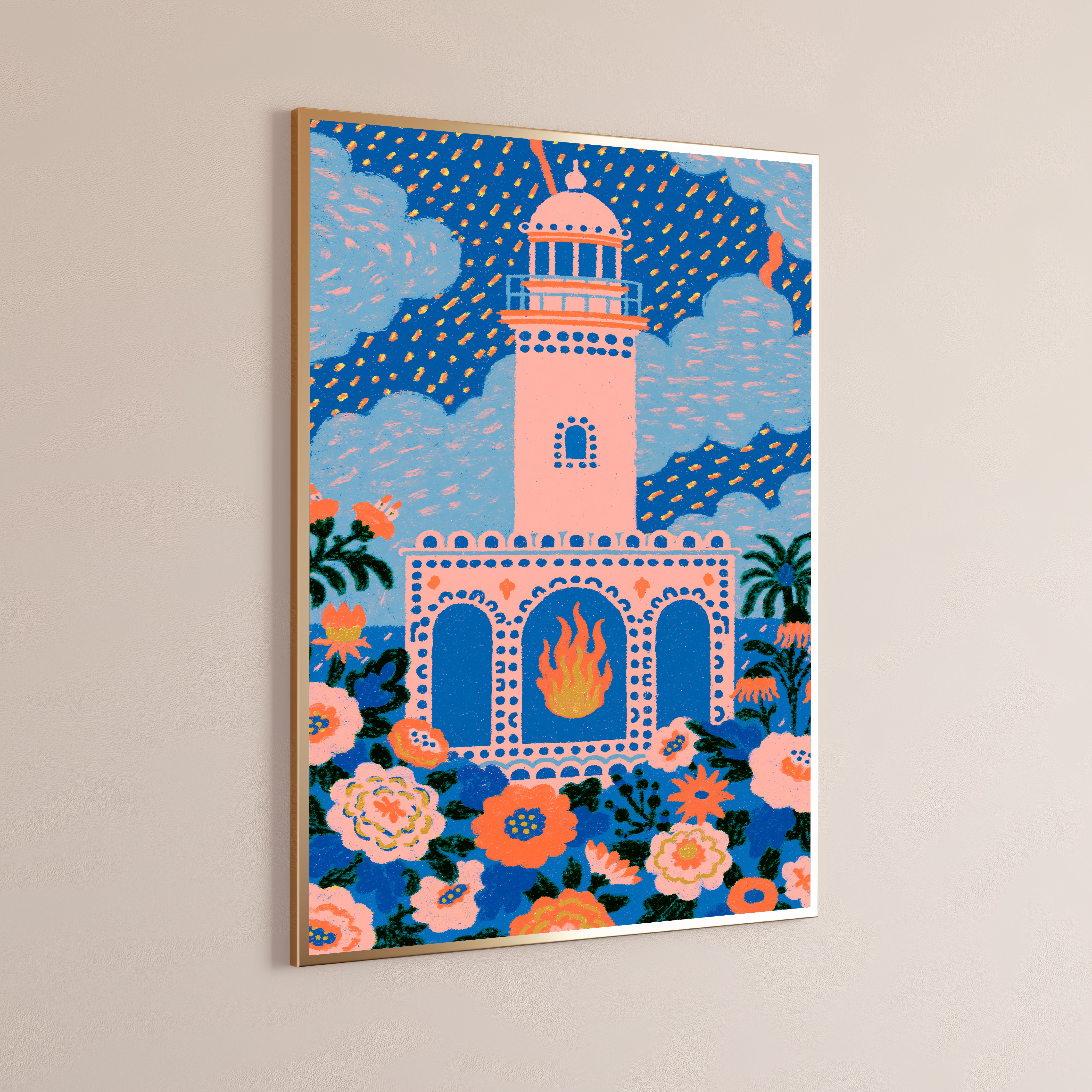 Moorish Lighthouse Fire Art Print
