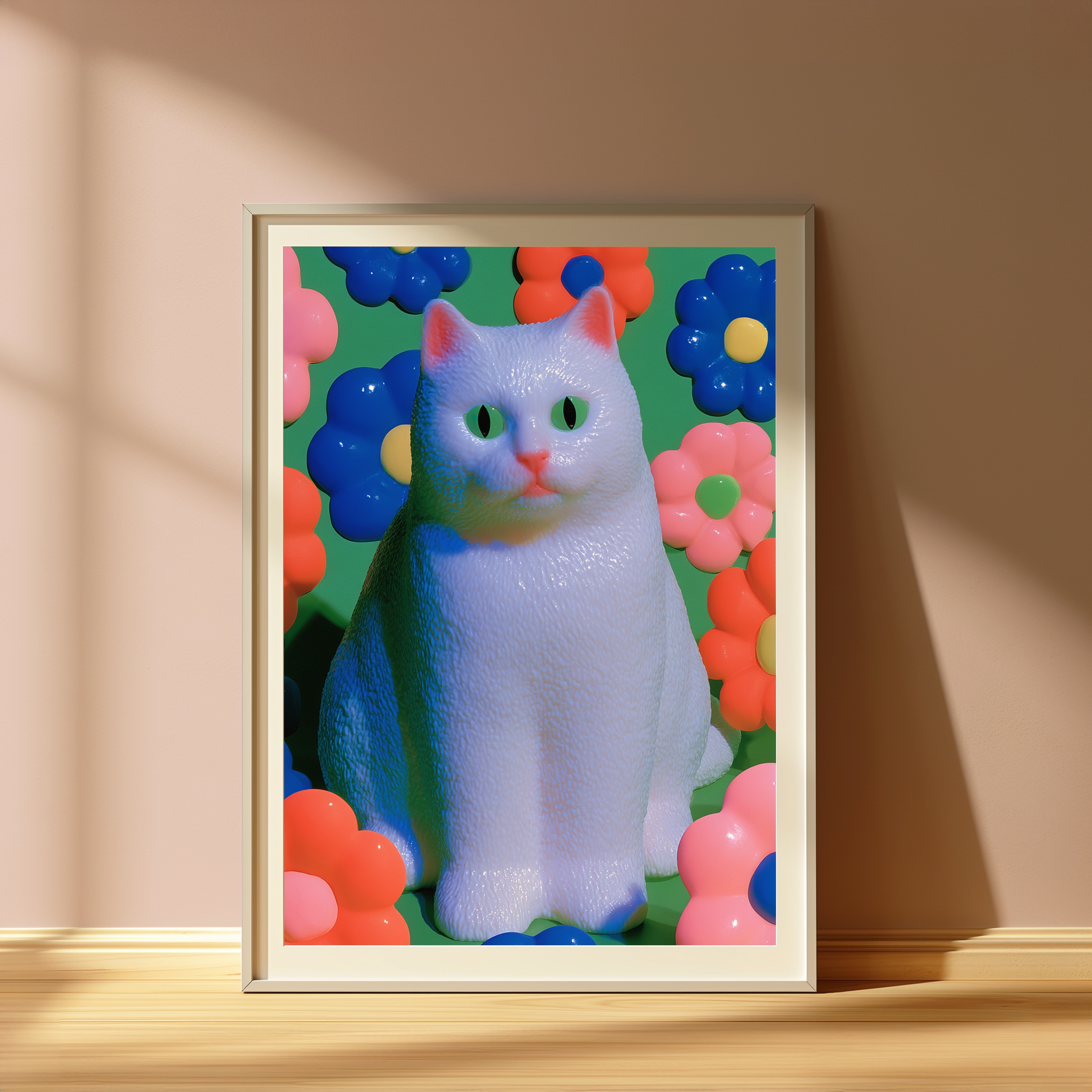 Colorful Cat Pop Art Print view 4