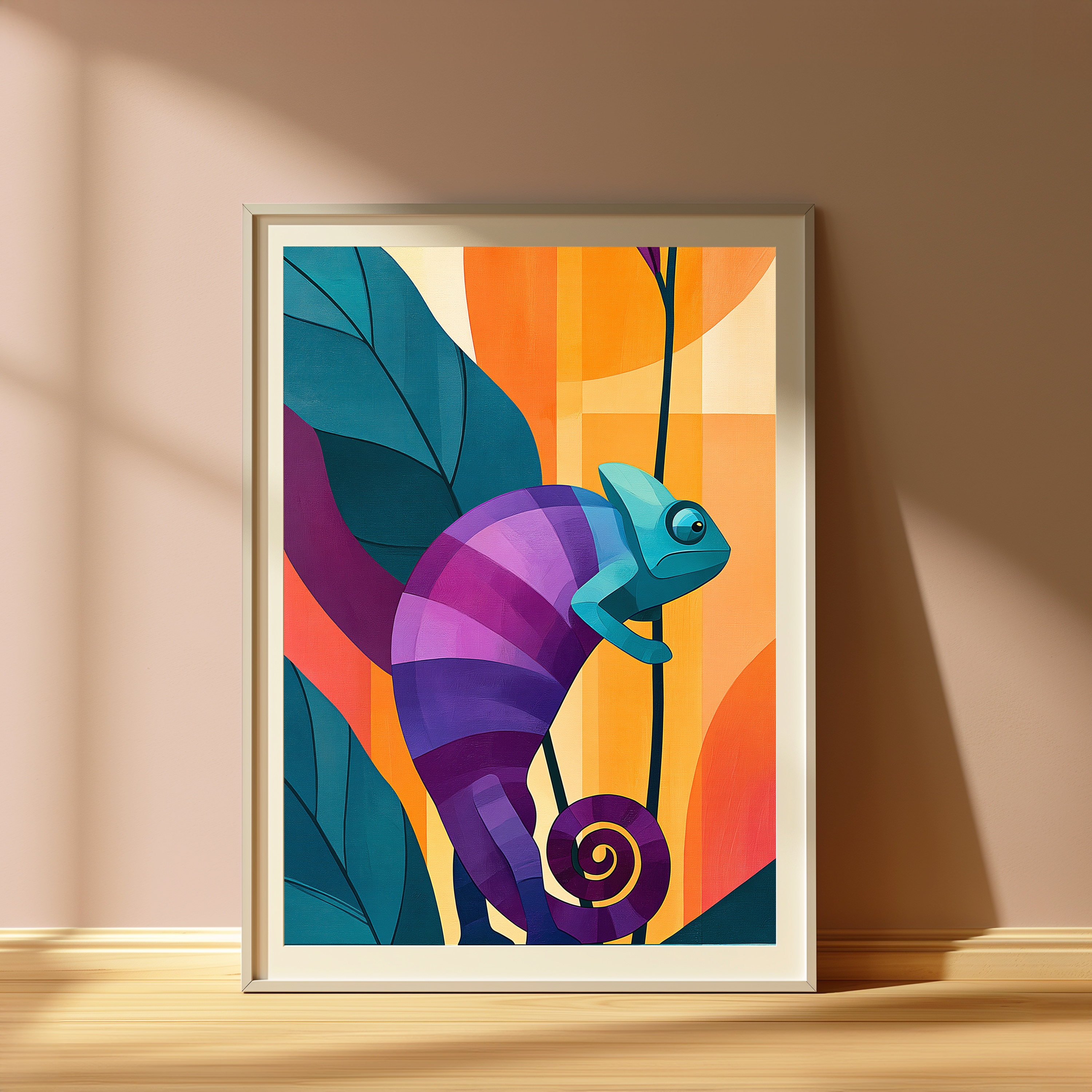 Colorful Chameleon Pop Art Print view 4