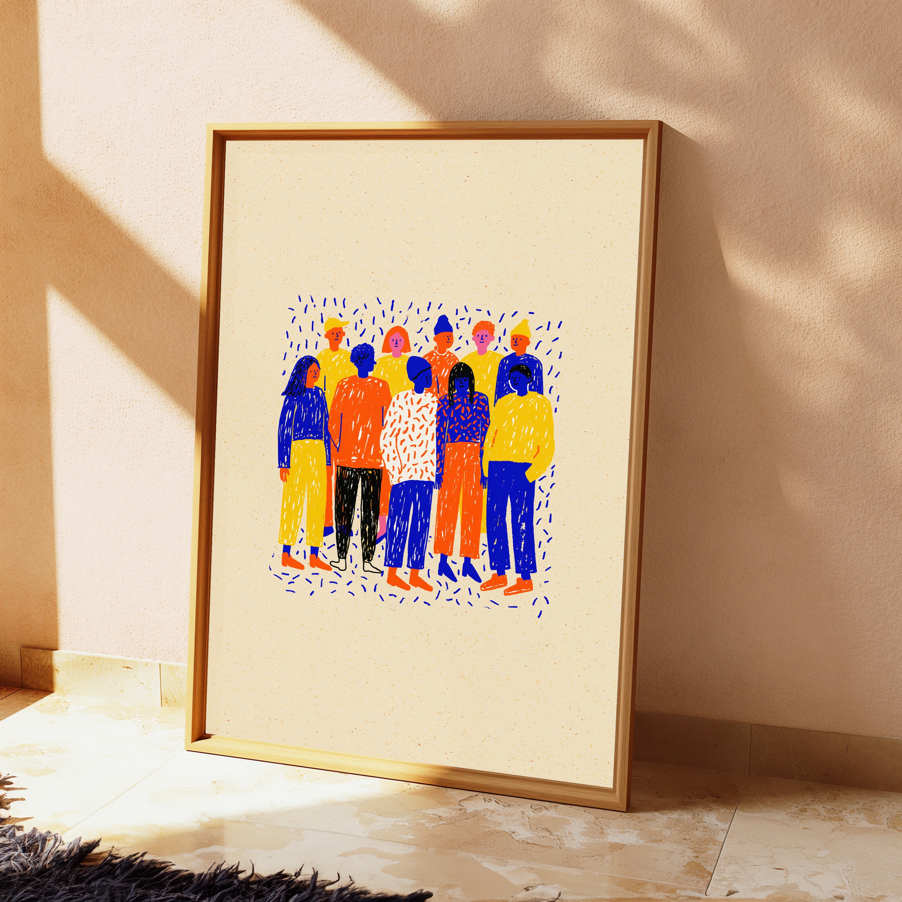 Colorful Diverse Group Portrait Print view 2