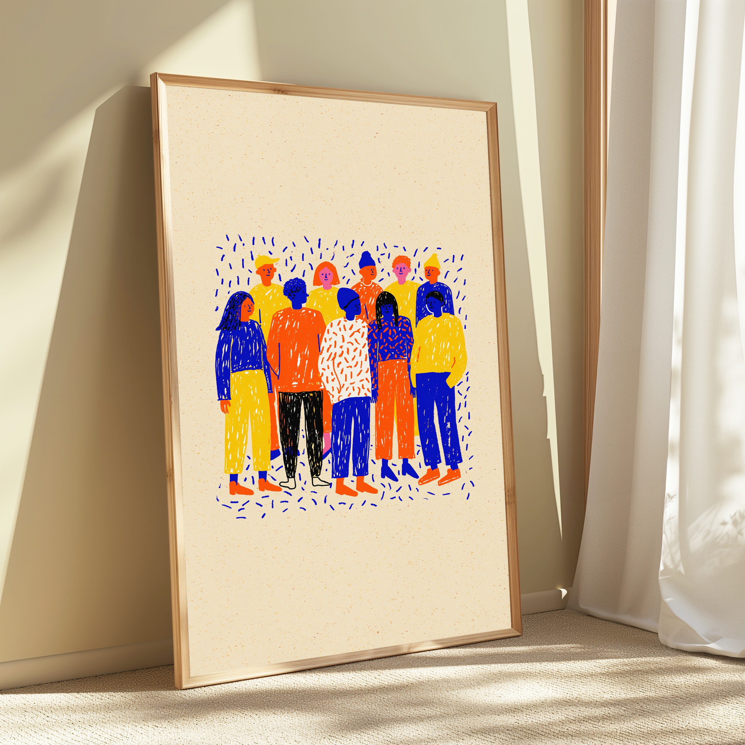 Colorful Diverse Group Portrait Print view 3