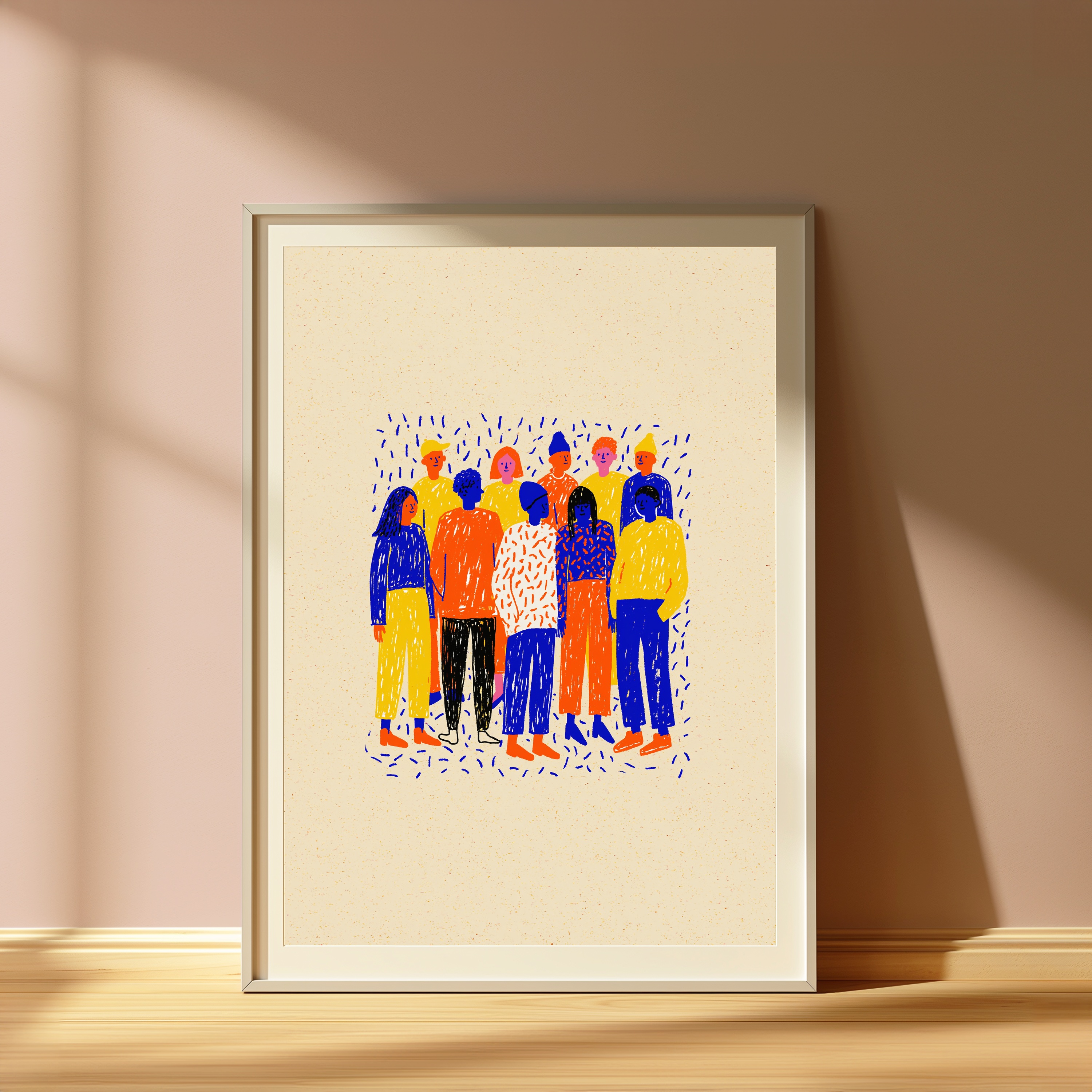 Colorful Diverse Group Portrait Print view 4