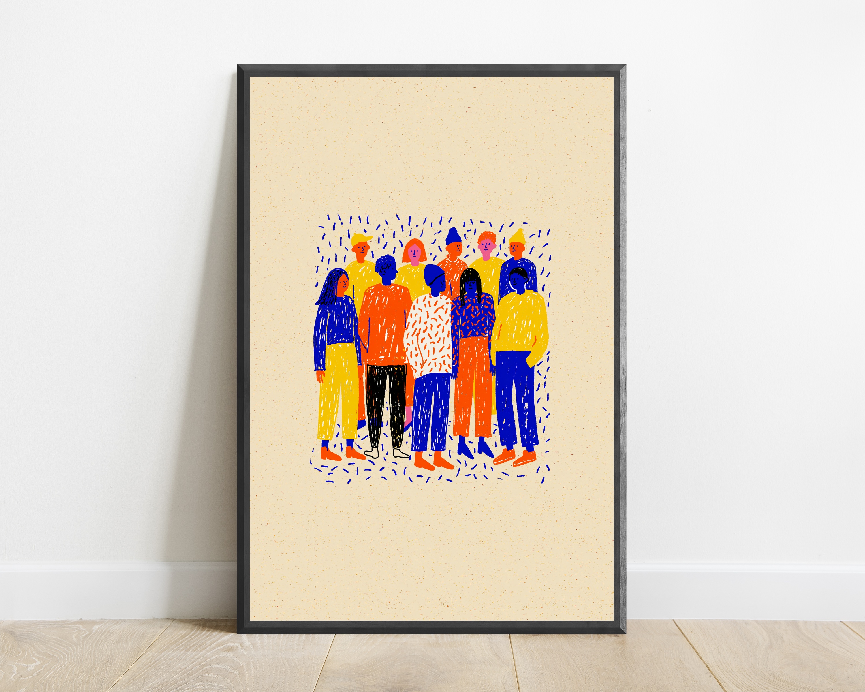 Colorful Diverse Group Portrait Print