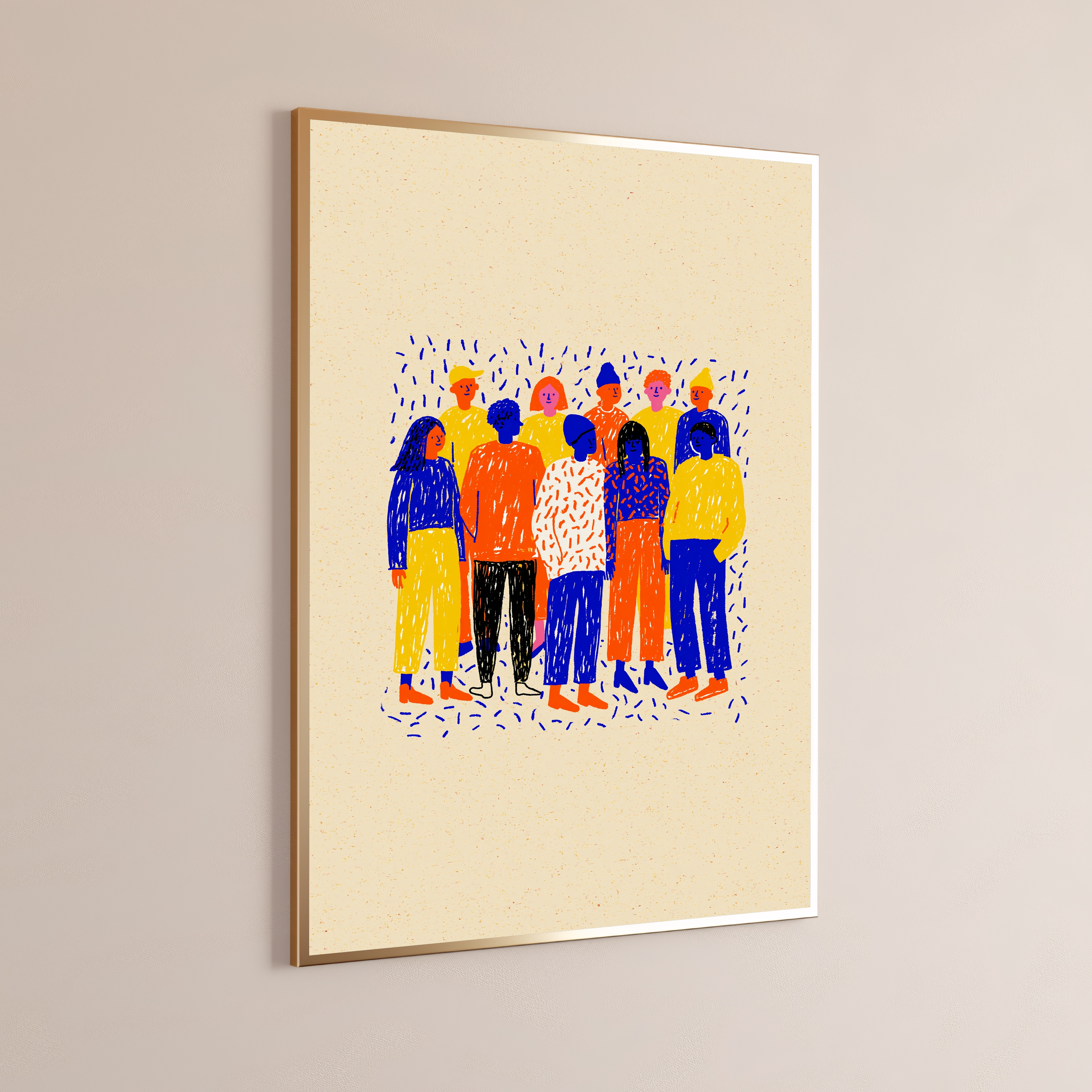 Colorful Diverse Group Portrait Print