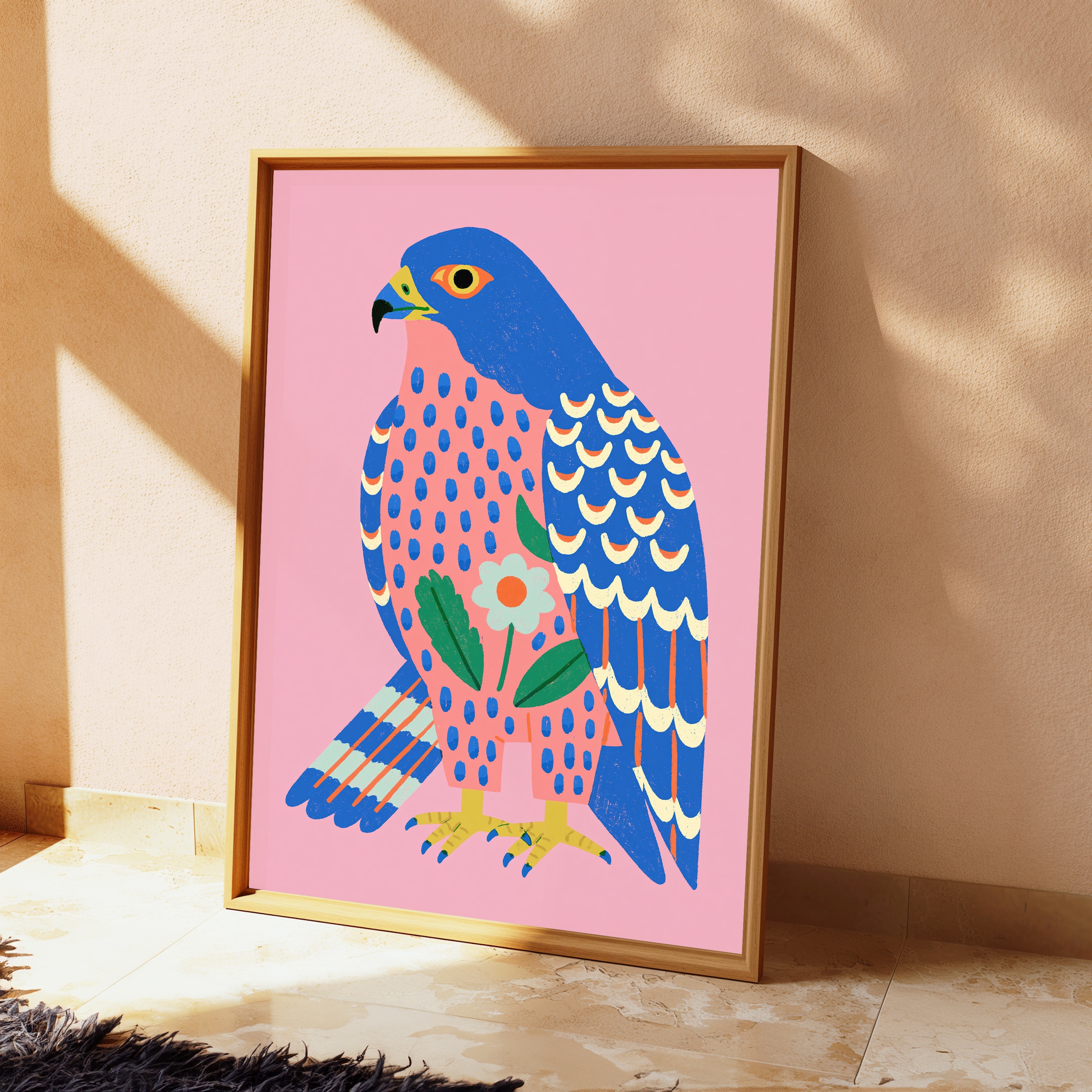 Colorful Falcon Pop Art Print view 2