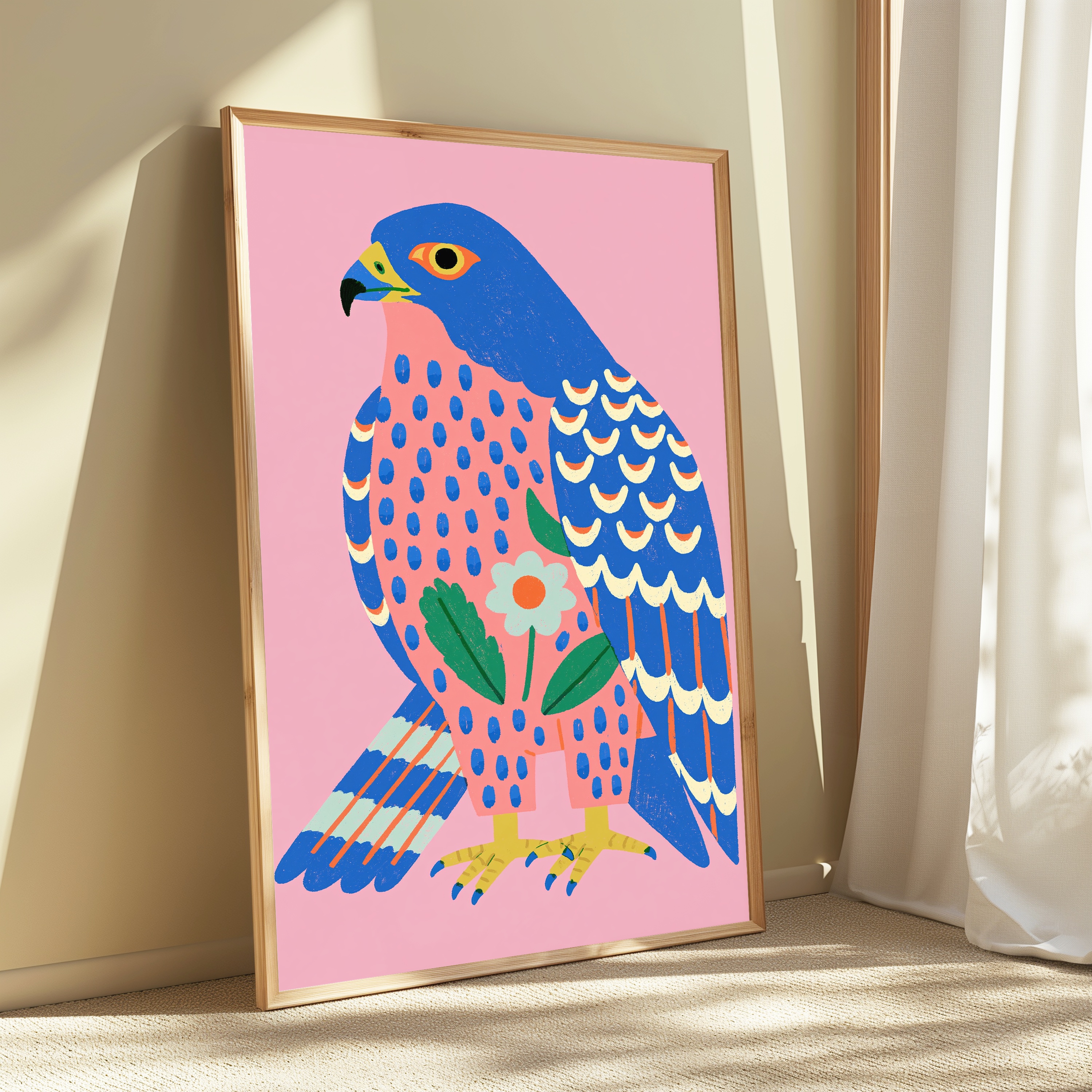 Colorful Falcon Pop Art Print view 3