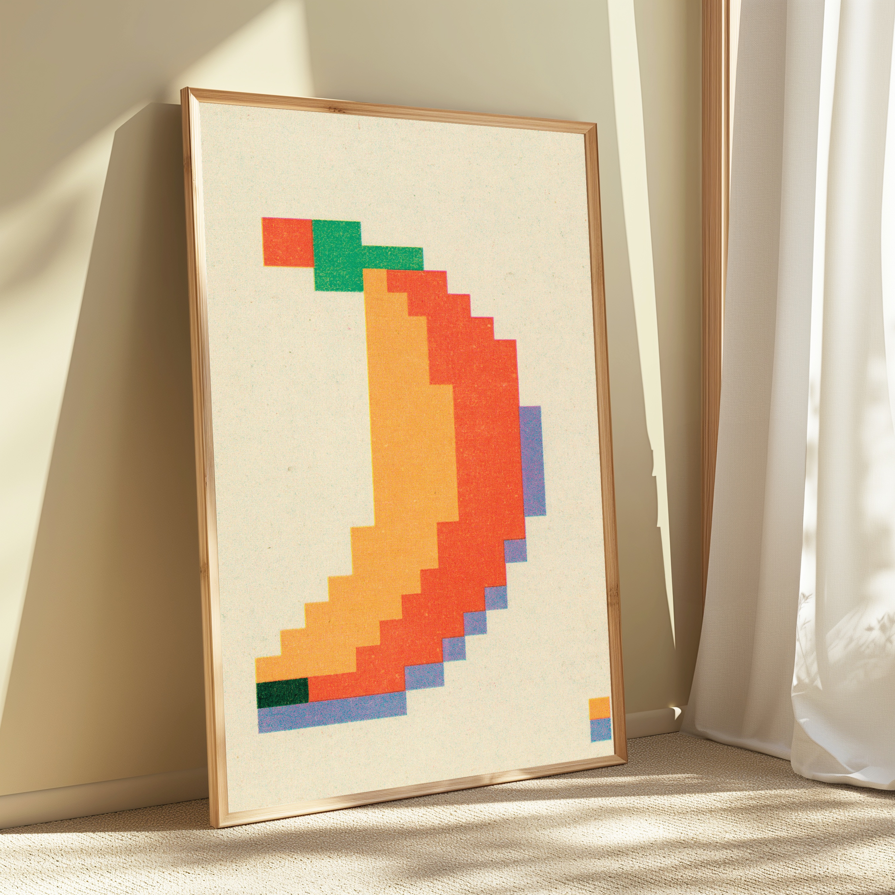 Colorful Pixel Art Portrait view 3