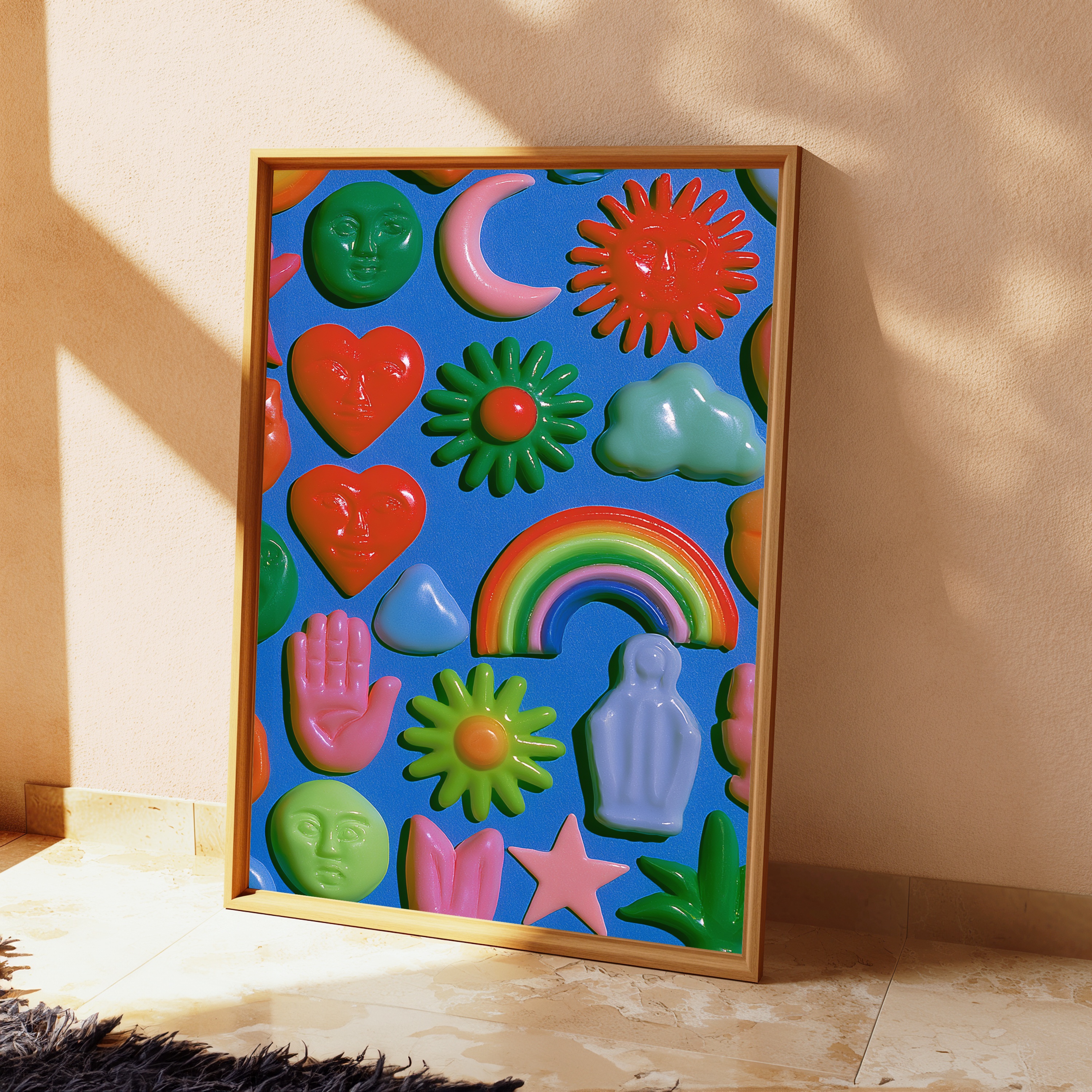 Colorful Retro Objects Pop Art Print view 2