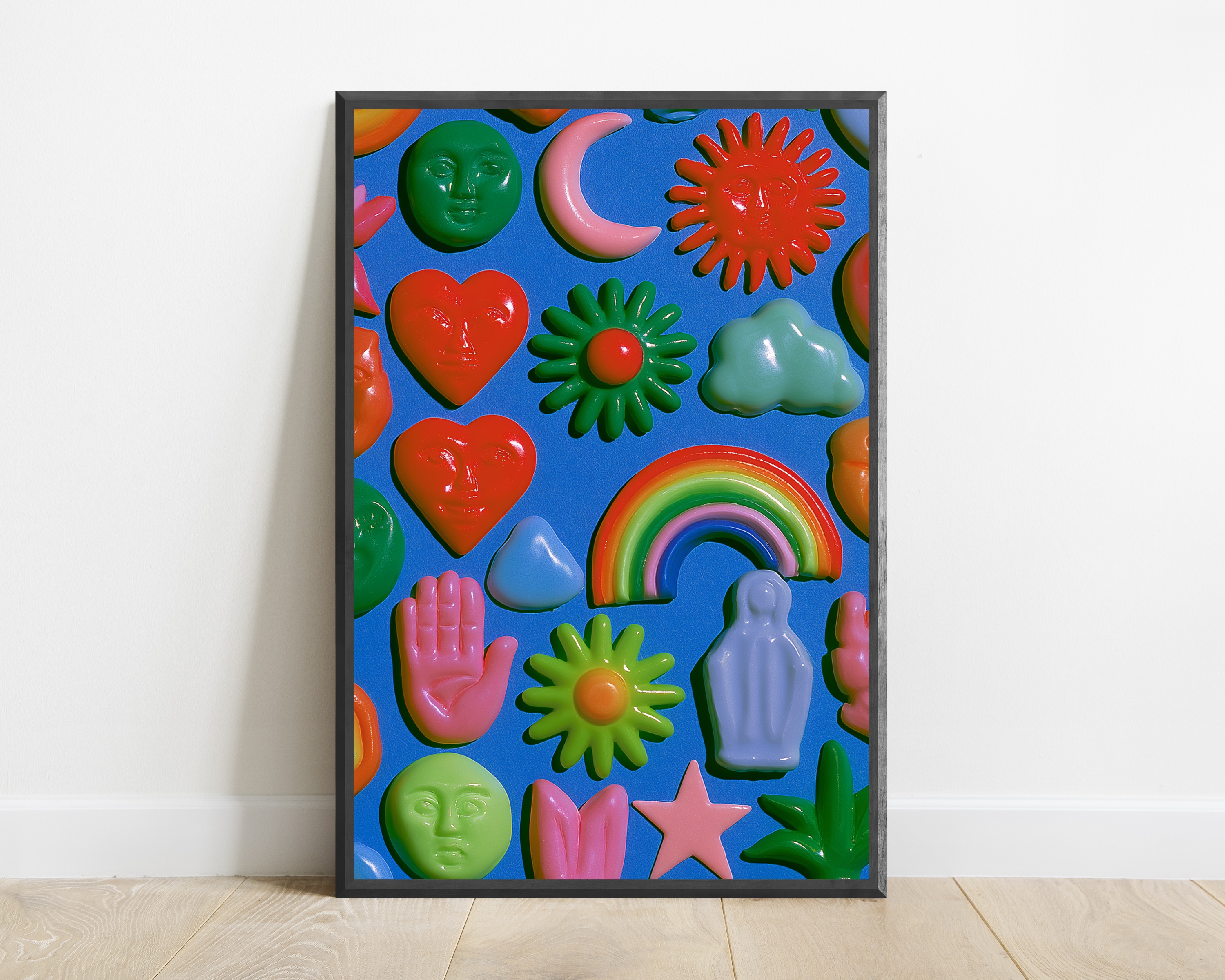 Colorful Retro Objects Pop Art Print