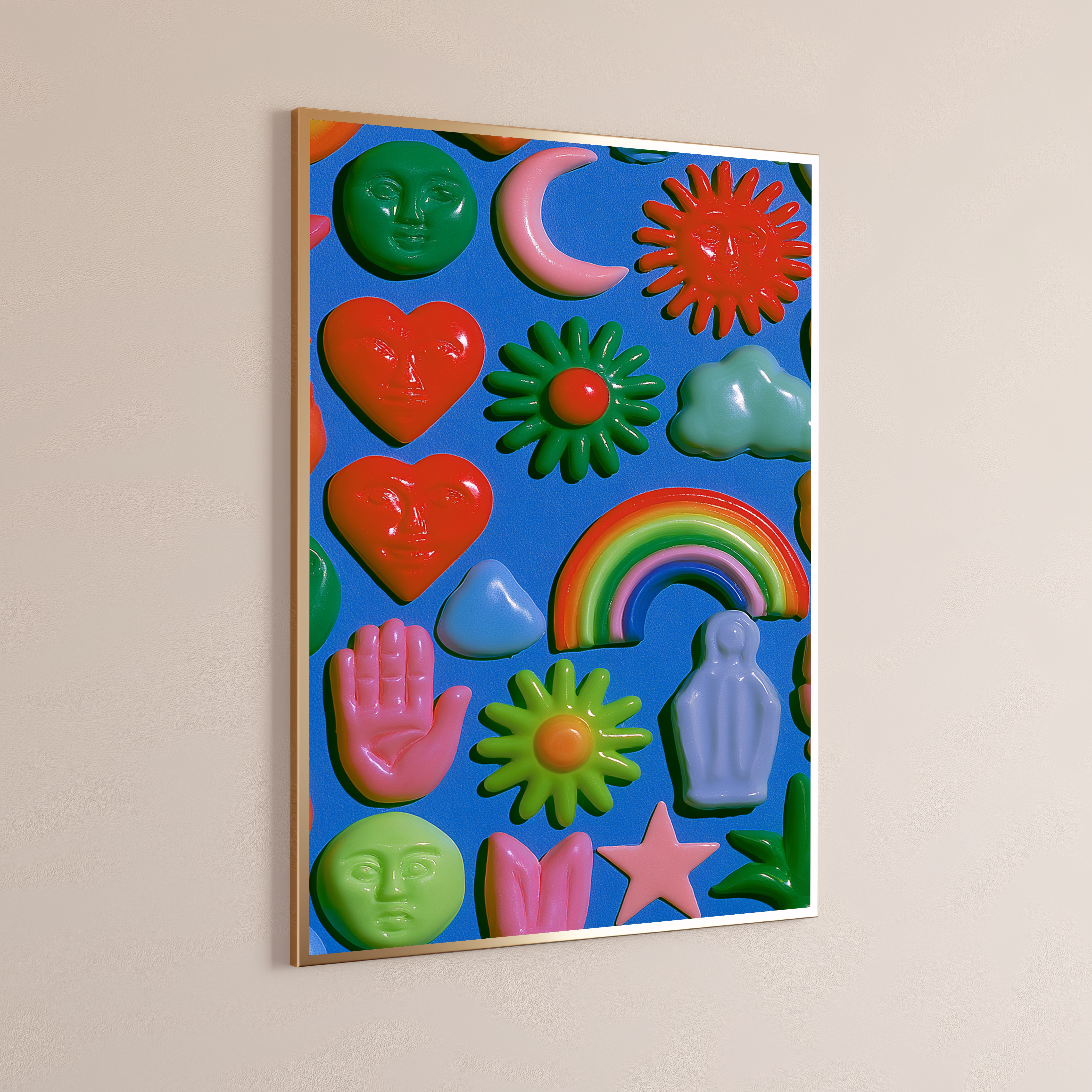 Colorful Retro Objects Pop Art Print
