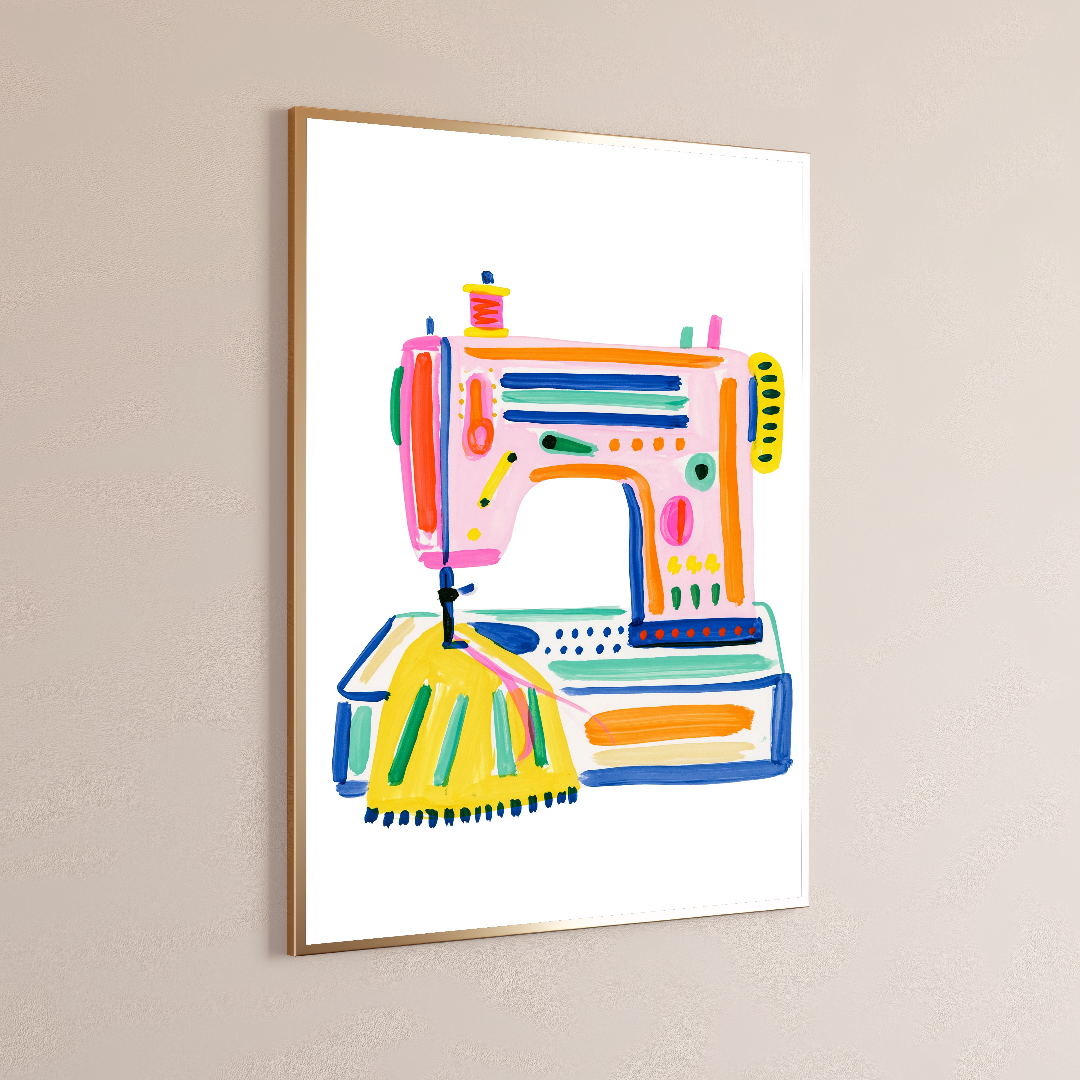 Colorful Sewing Machine Pop Art Print
