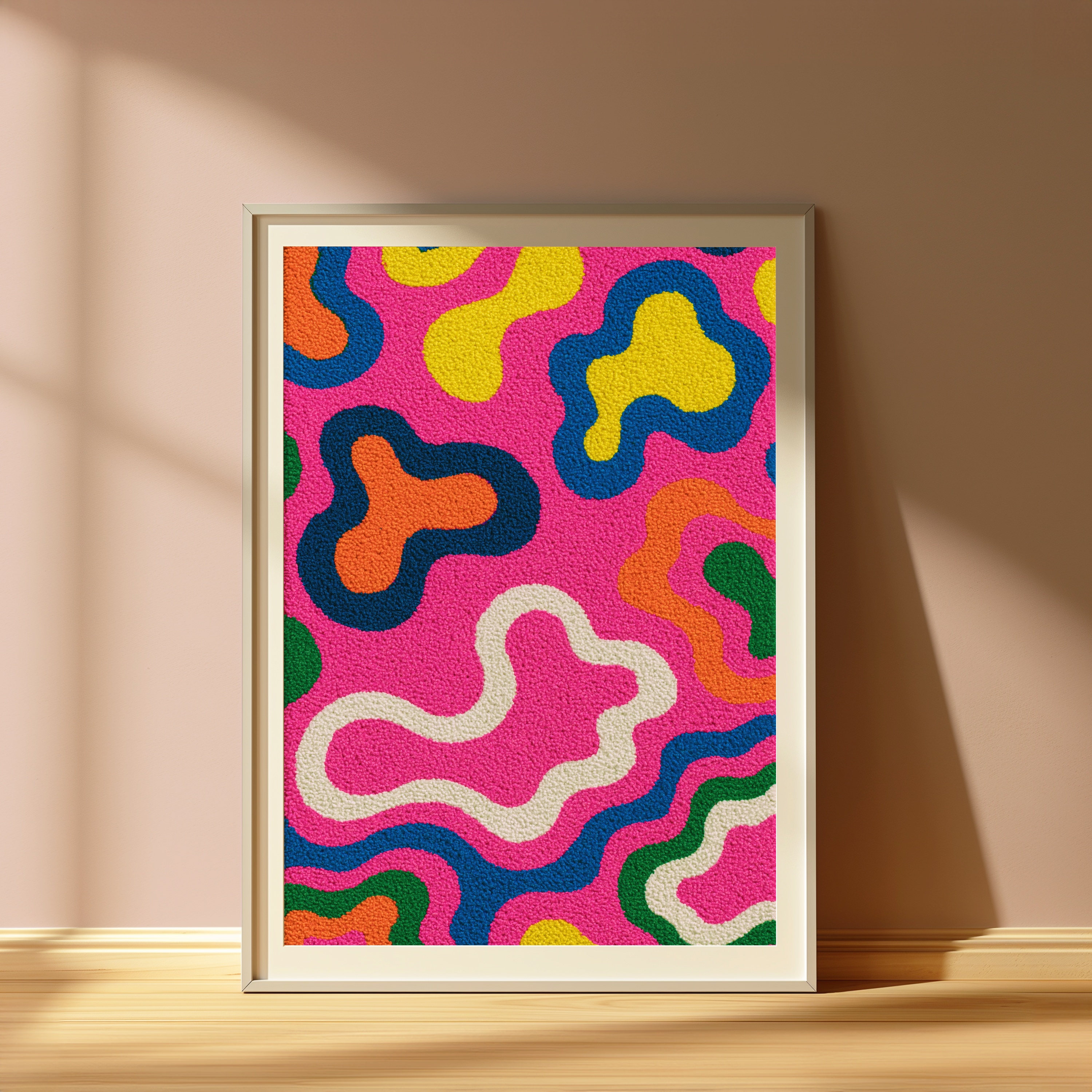 Colorful Wavy Pattern Abstract Art Print view 4