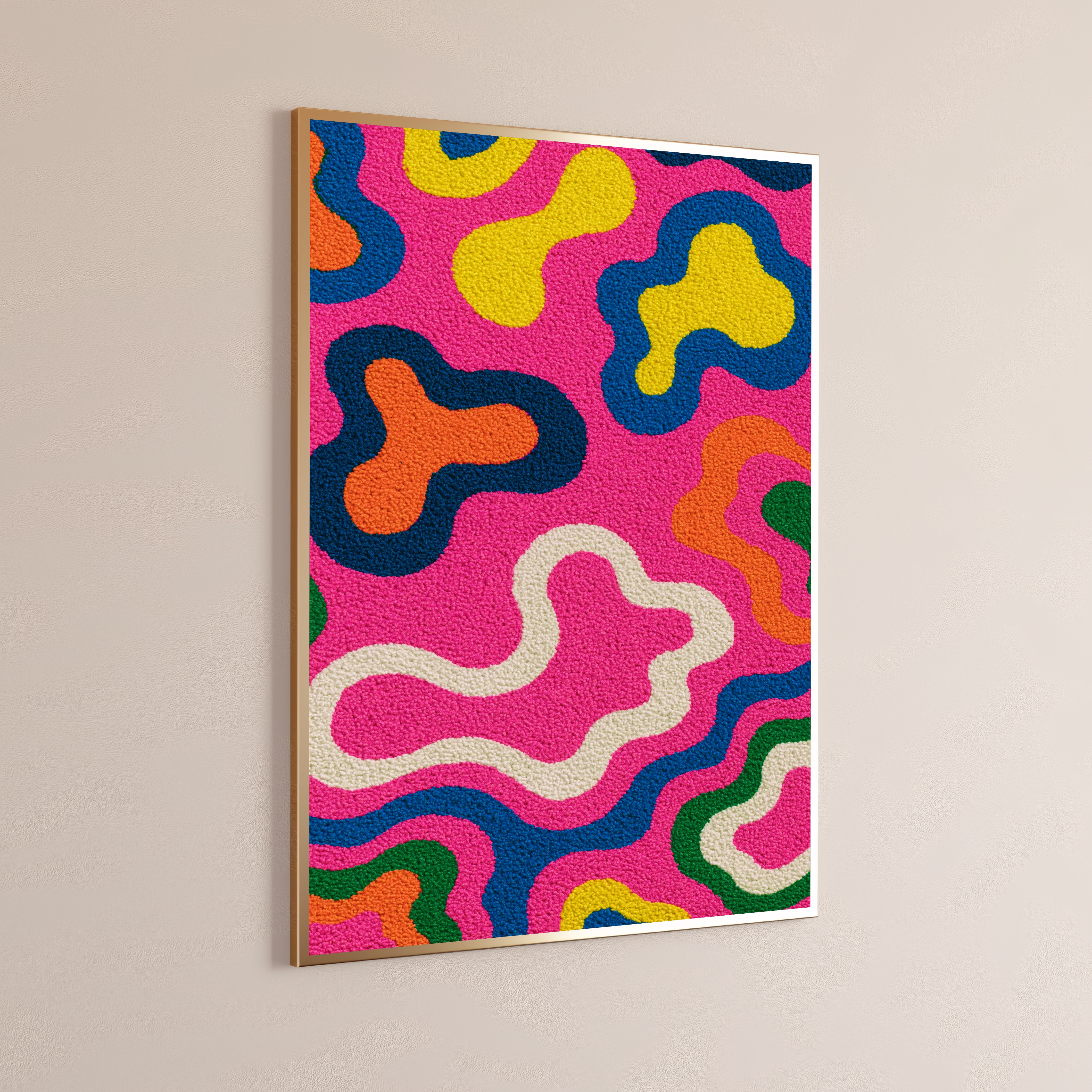 Colorful Wavy Pattern Abstract Art Print