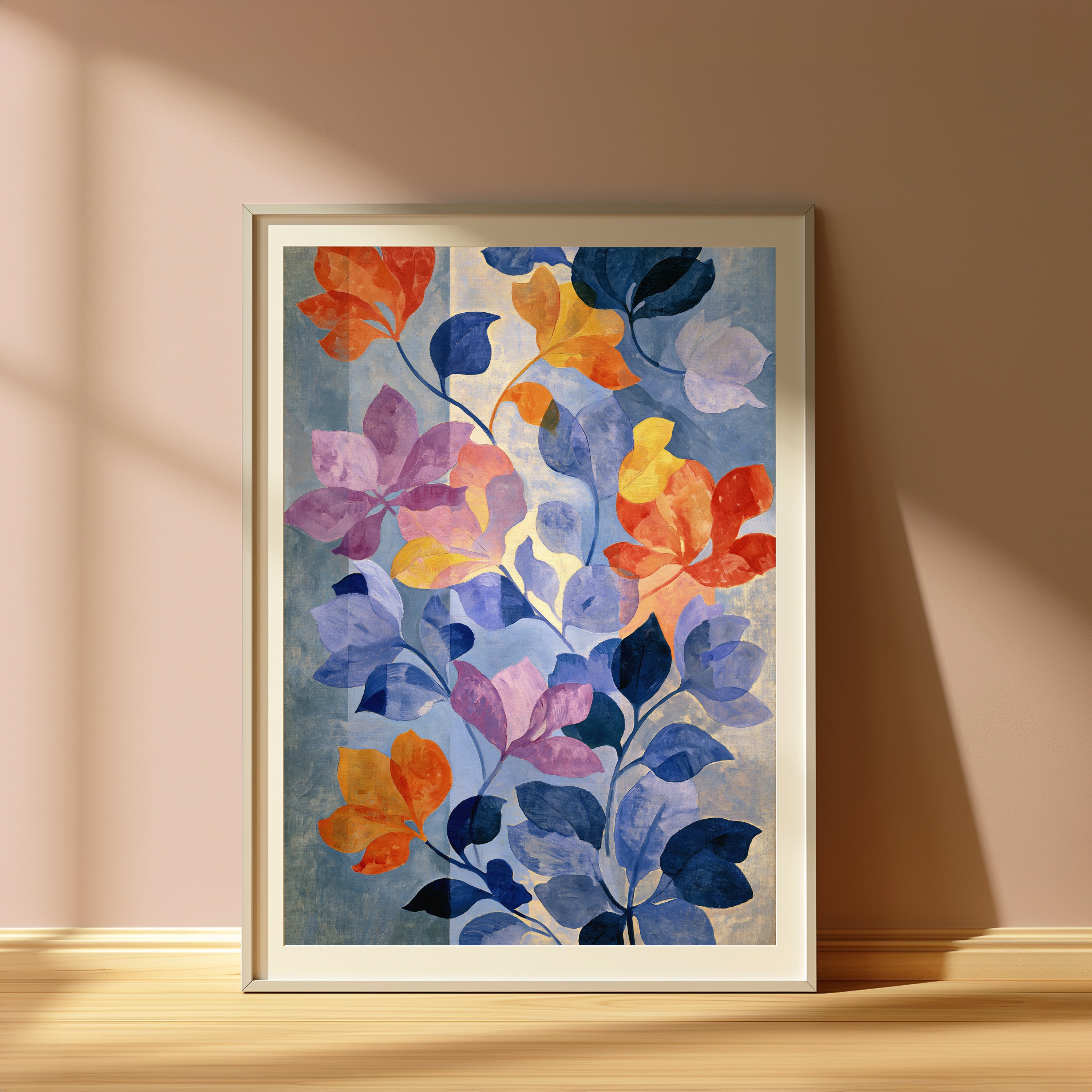 Colorful Wildflower Cascade Minimalist Art Print view 4