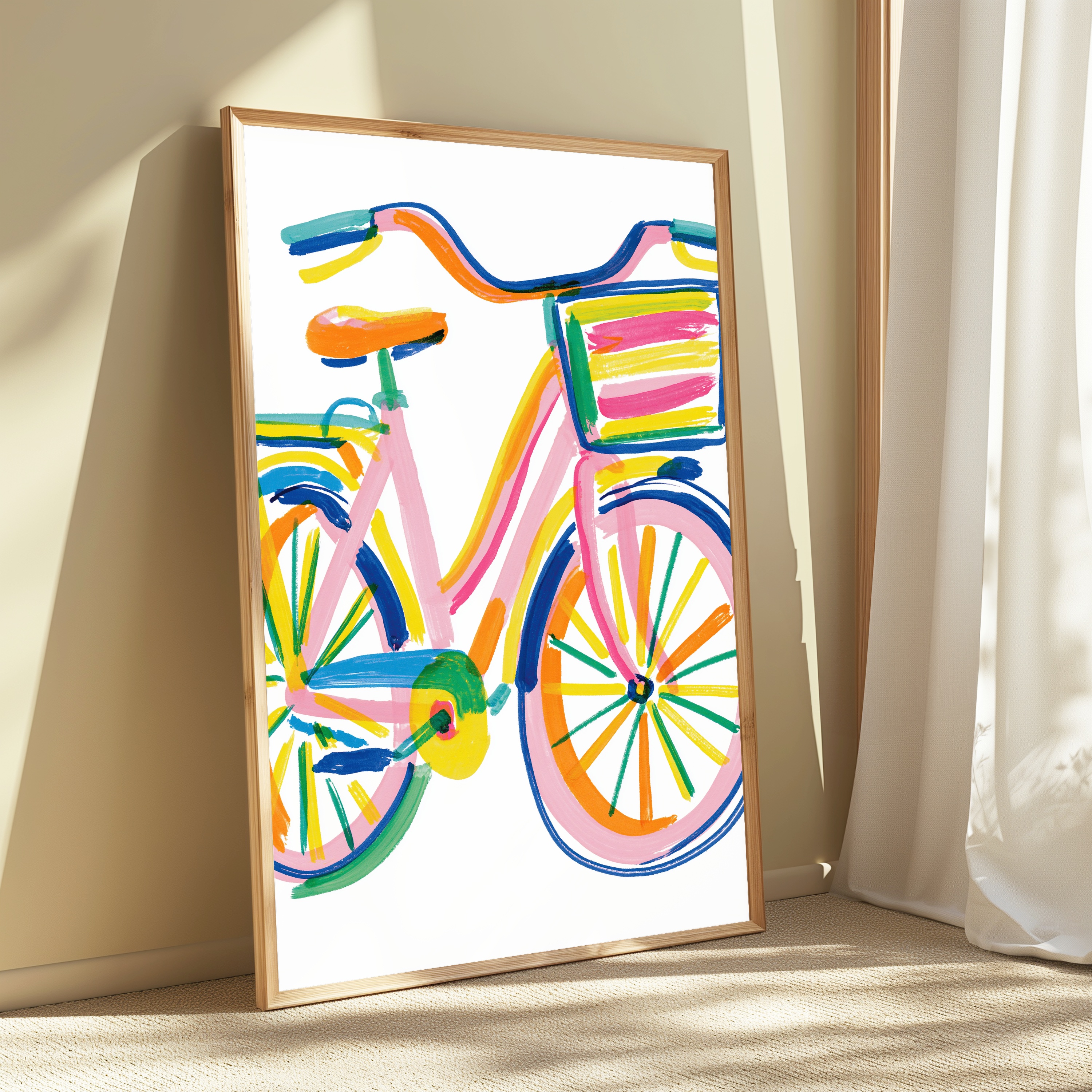 Colourful Bicycle Pop Art Print view 3