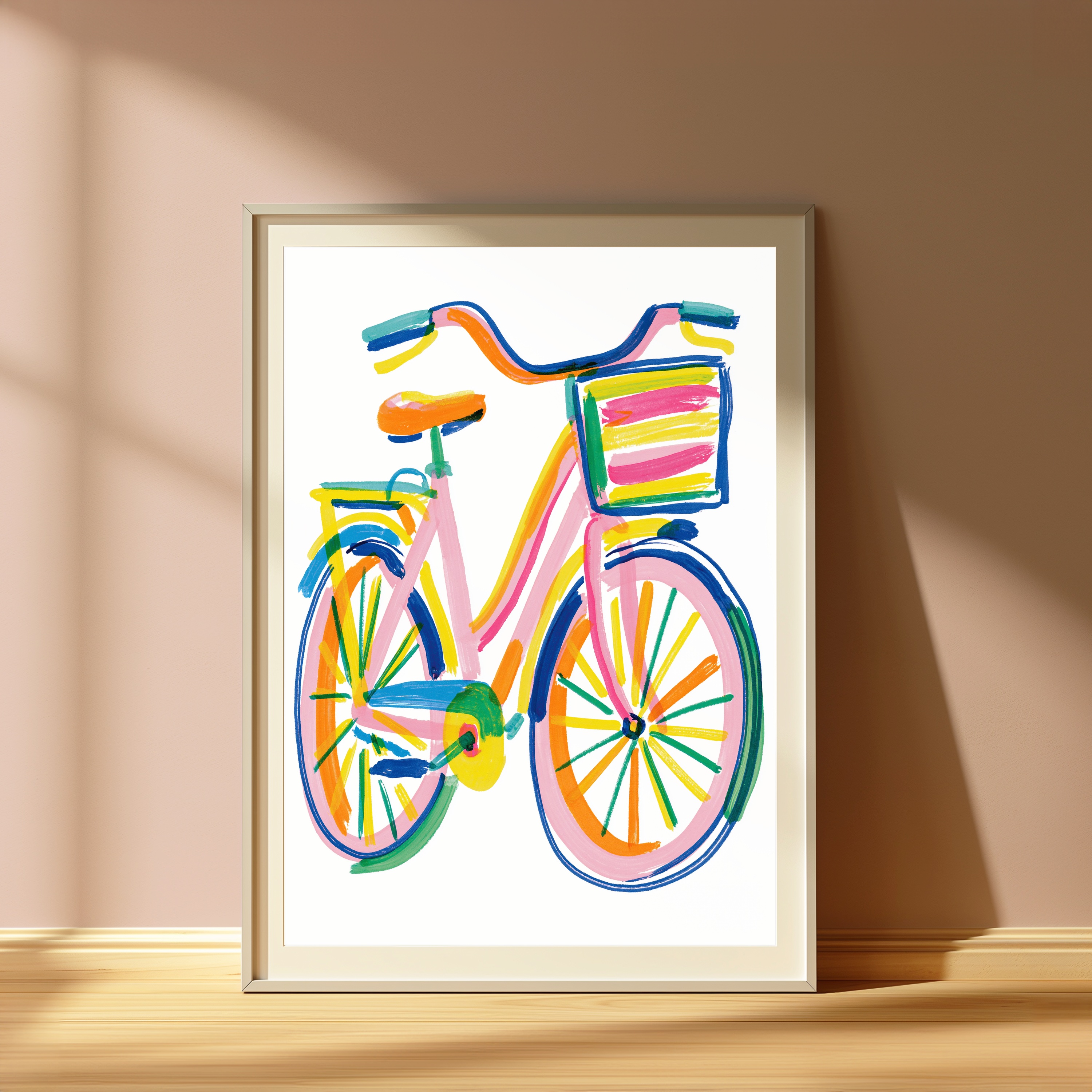 Colourful Bicycle Pop Art Print view 4