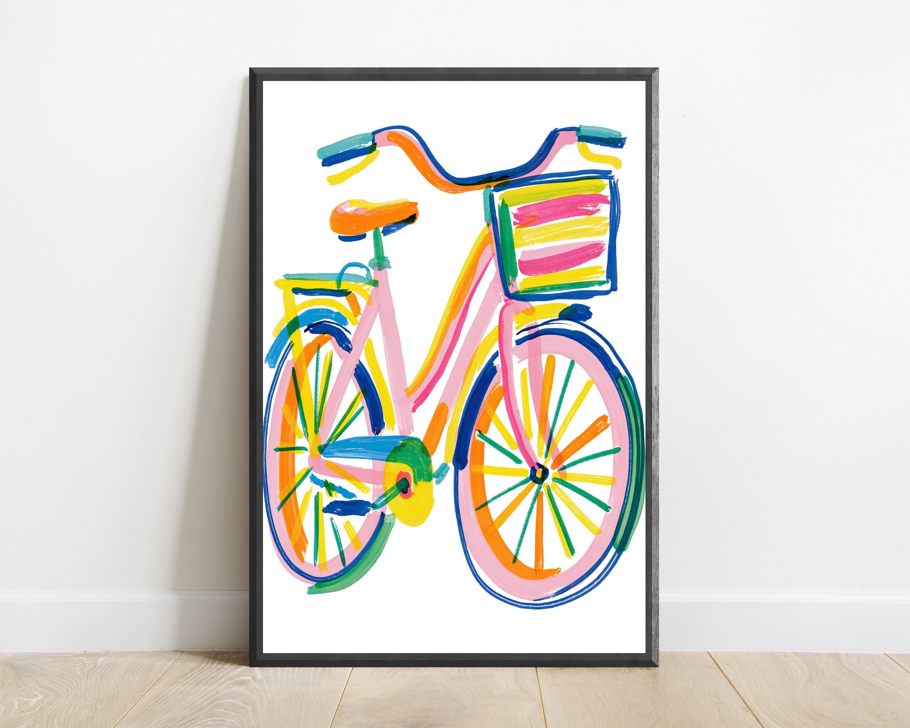Colourful Bicycle Pop Art Print